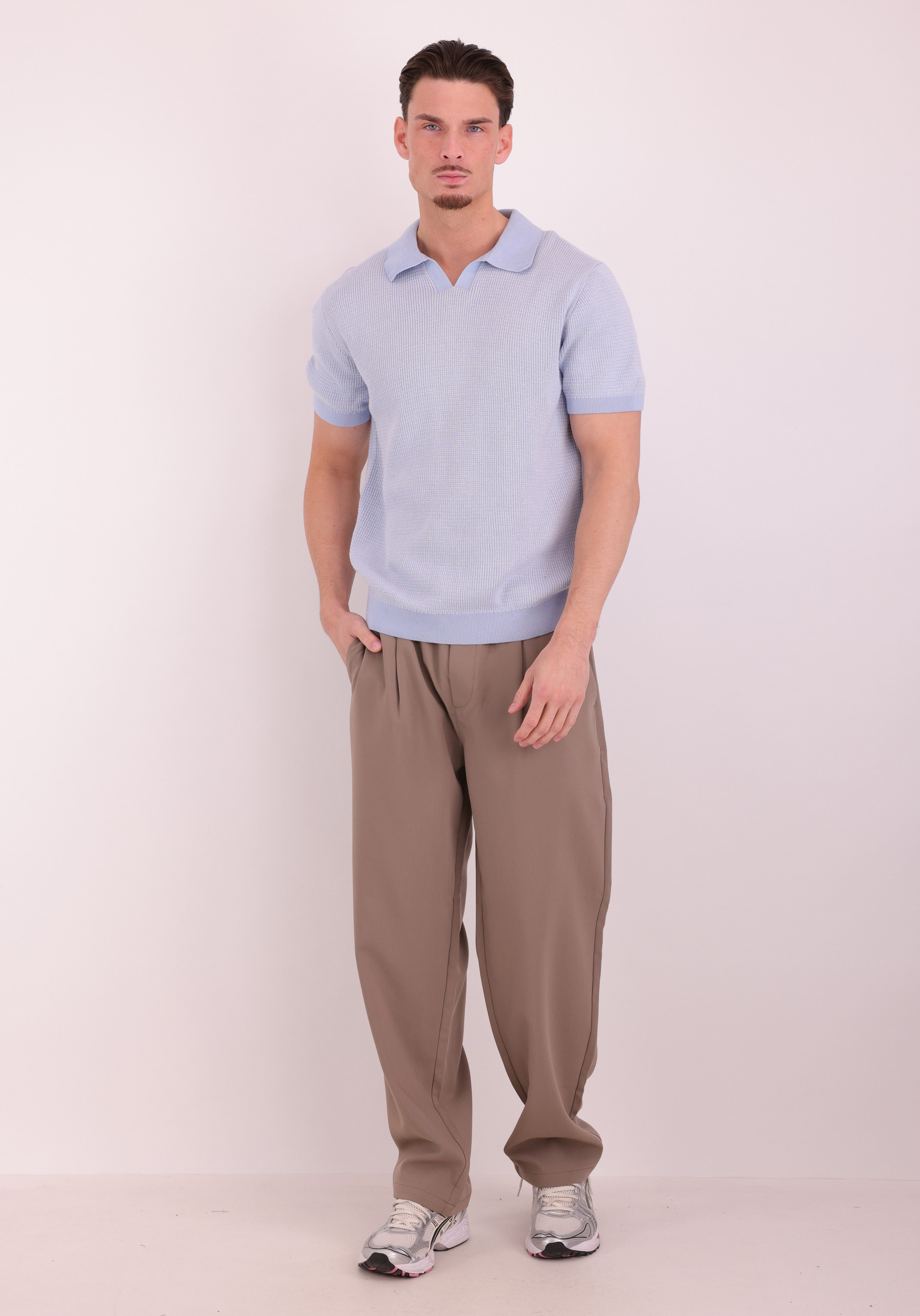 JACK & JONES Polo Hudson 12297988 Licht blauw