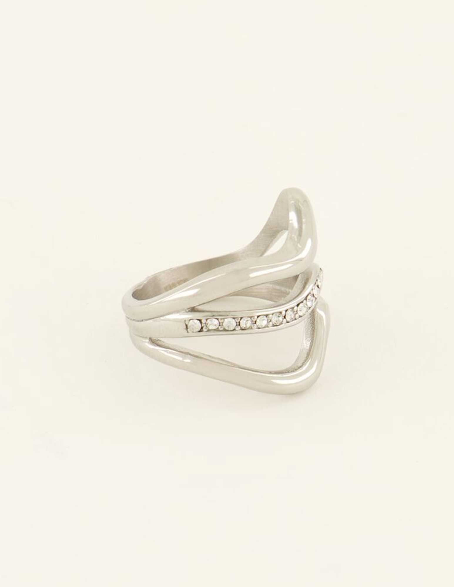 My Jewellery Ring met kronkelend patroon MJ08462 Zilver
