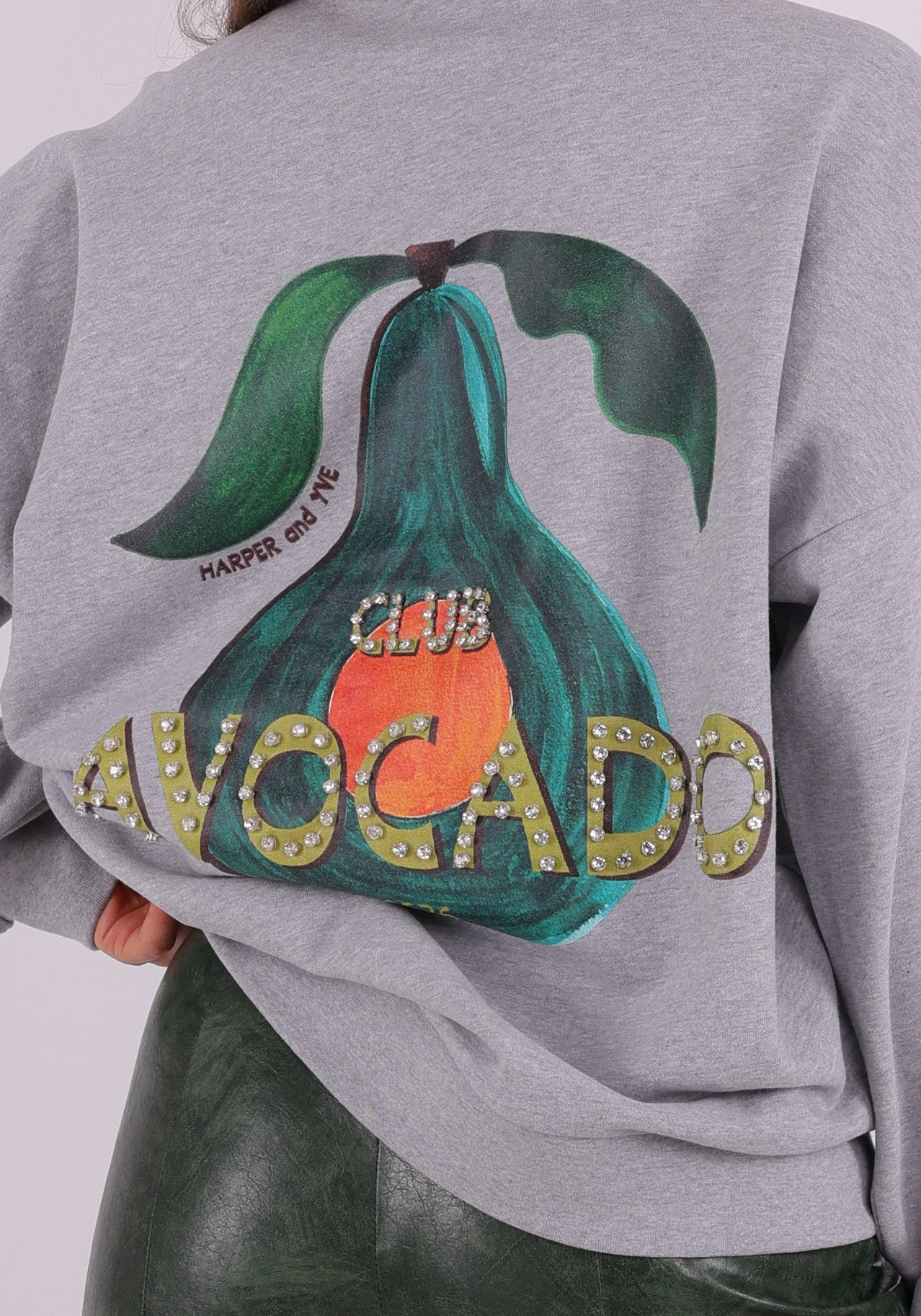 Harper & Yve Sweater Club Avocado SS6Y502 Grijs