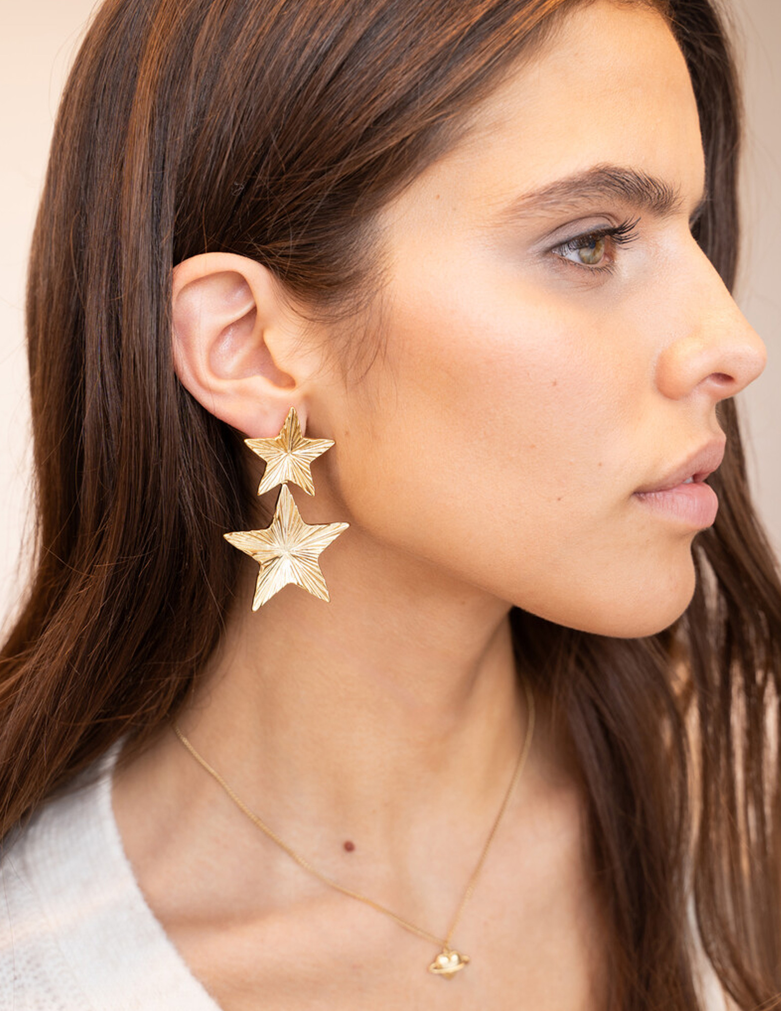 My Jewellery Starry statement oorbellen met sterren MJ11933 Goud