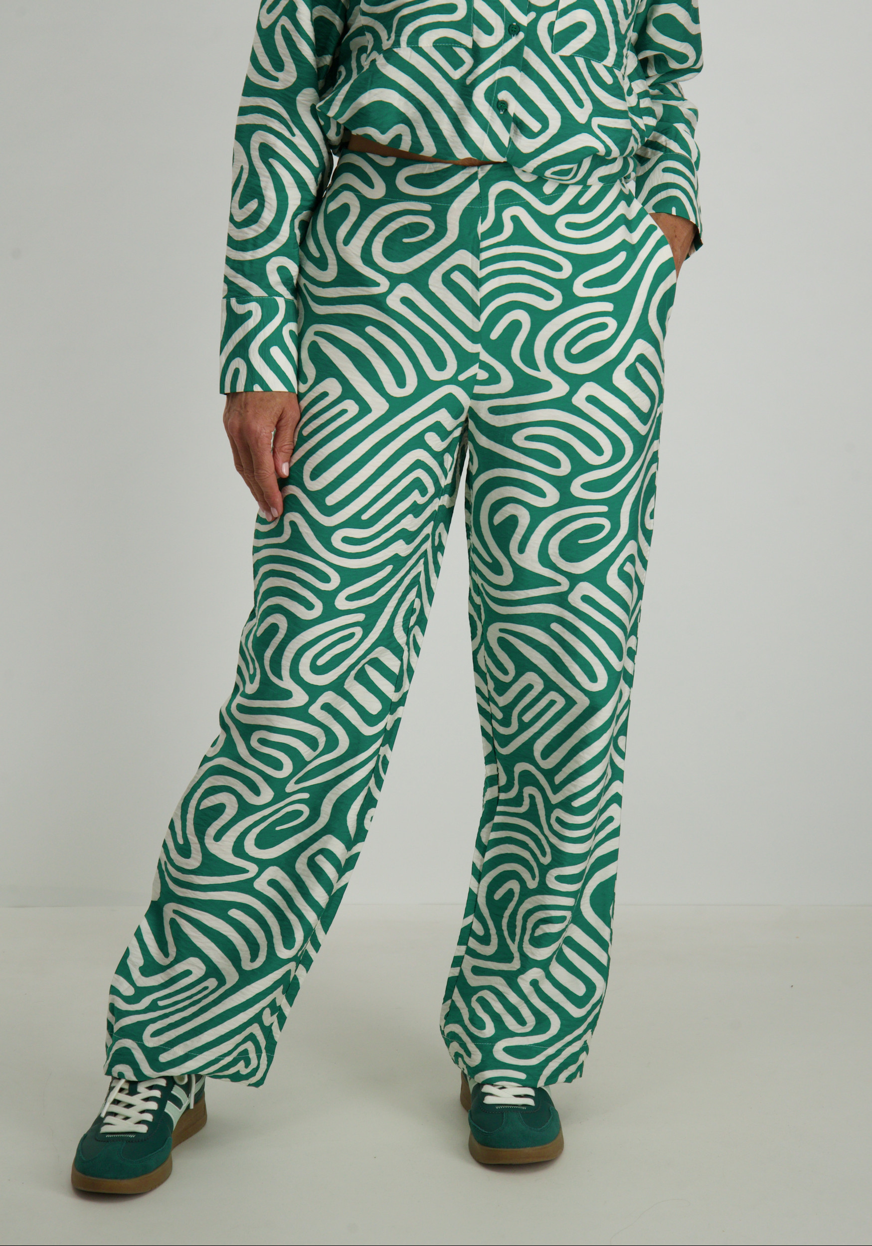 Vero moda Broek Vigdis 10323272 Groen