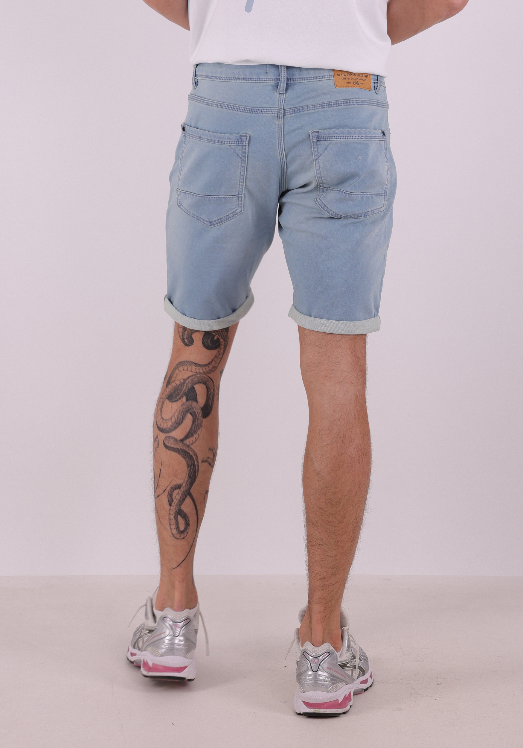 Petrol Denim short M-ROS-SHO001 Raf blauw