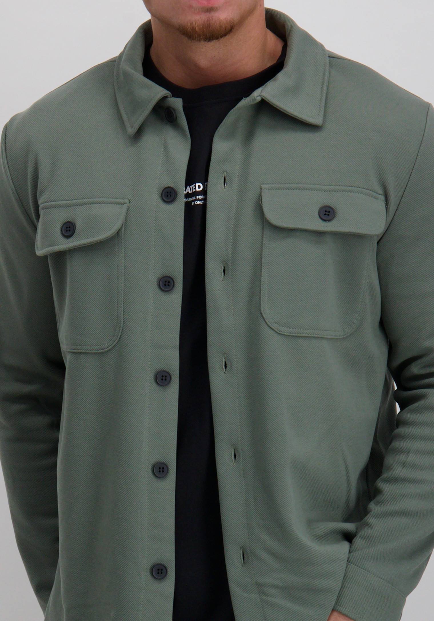 ONLY & SONS Overshirt Newkodyl 22021279 Midden groen