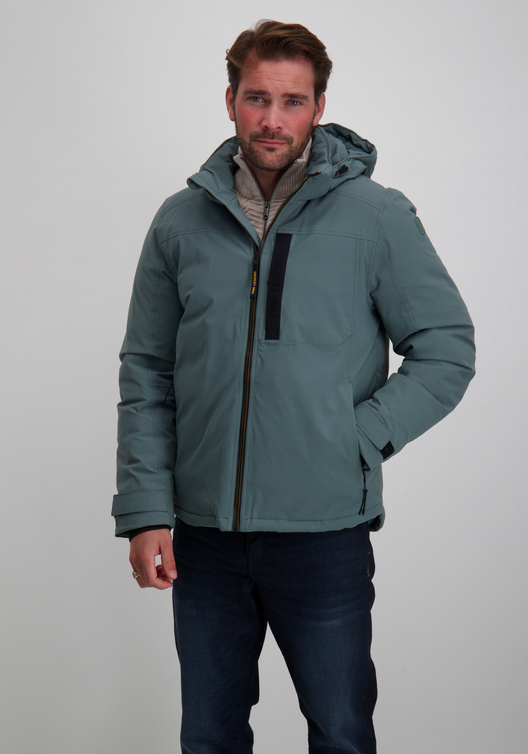 PME Legend Winterjas Crewcat PJA2508111 Midden groen