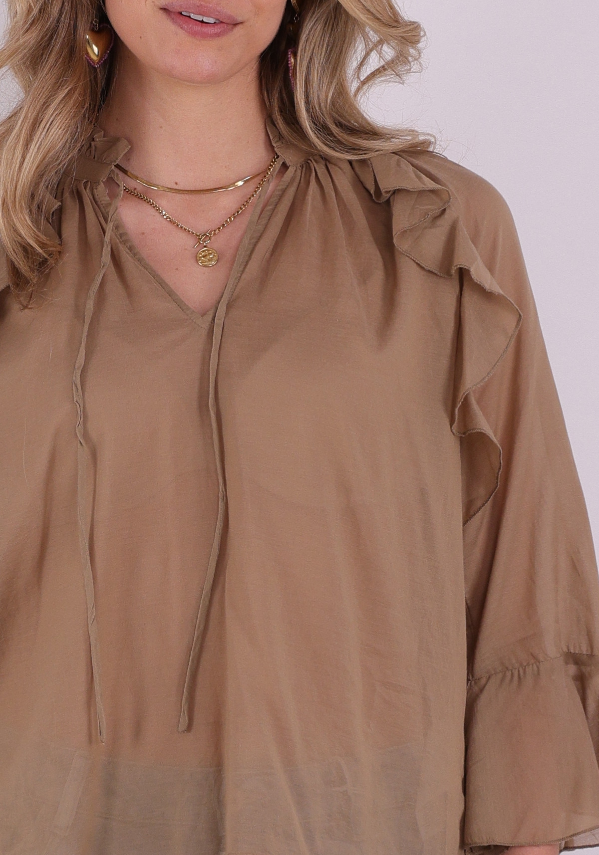 Kaffe Clothing Blouse Flora 10511480 Licht bruin