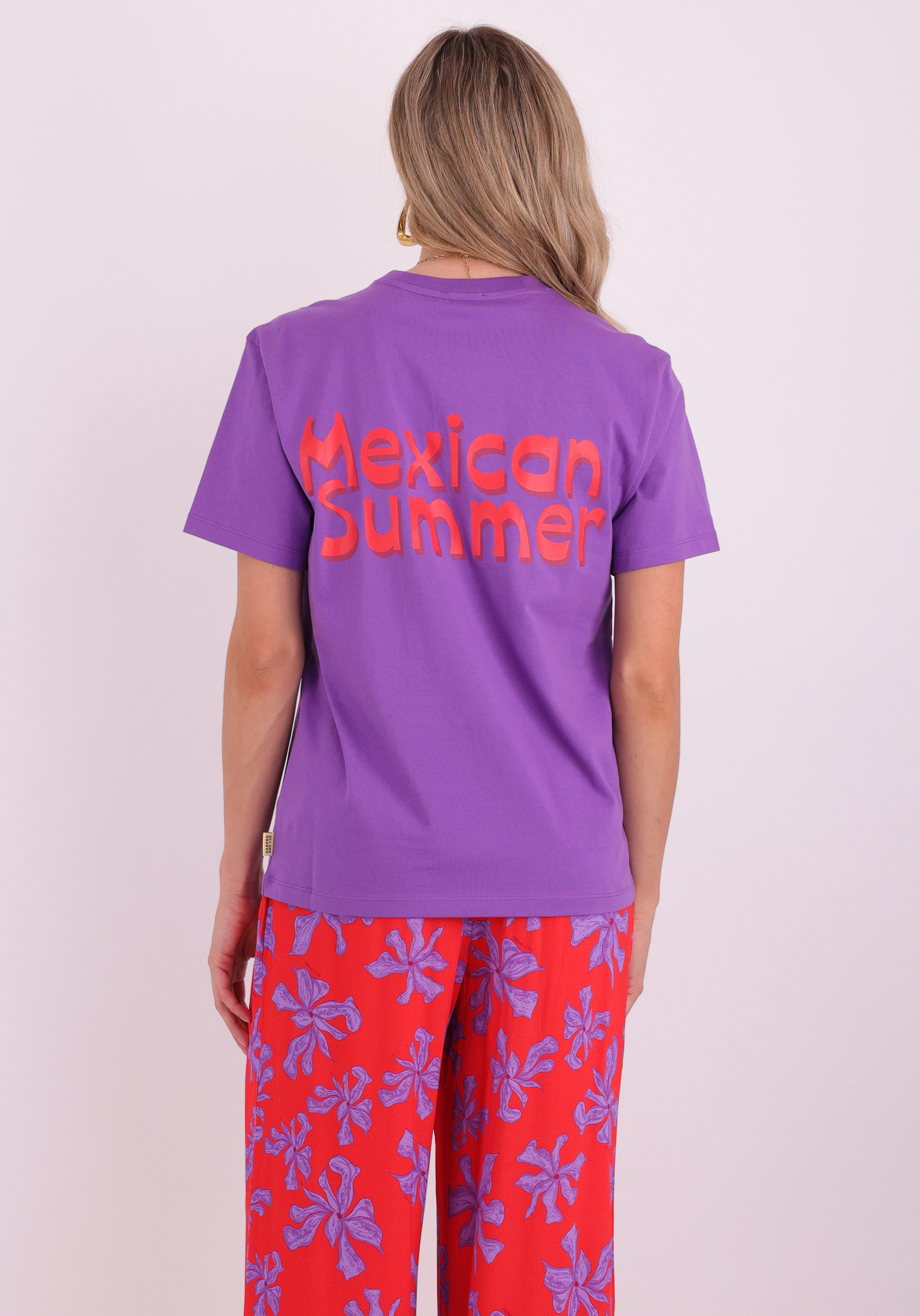 Harper & Yve T-shirt Mexican back SS6Y308 Paars