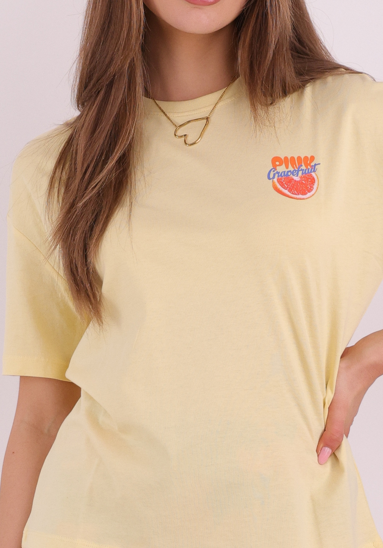 Only T-shirt Bolette 15367075 Licht geel