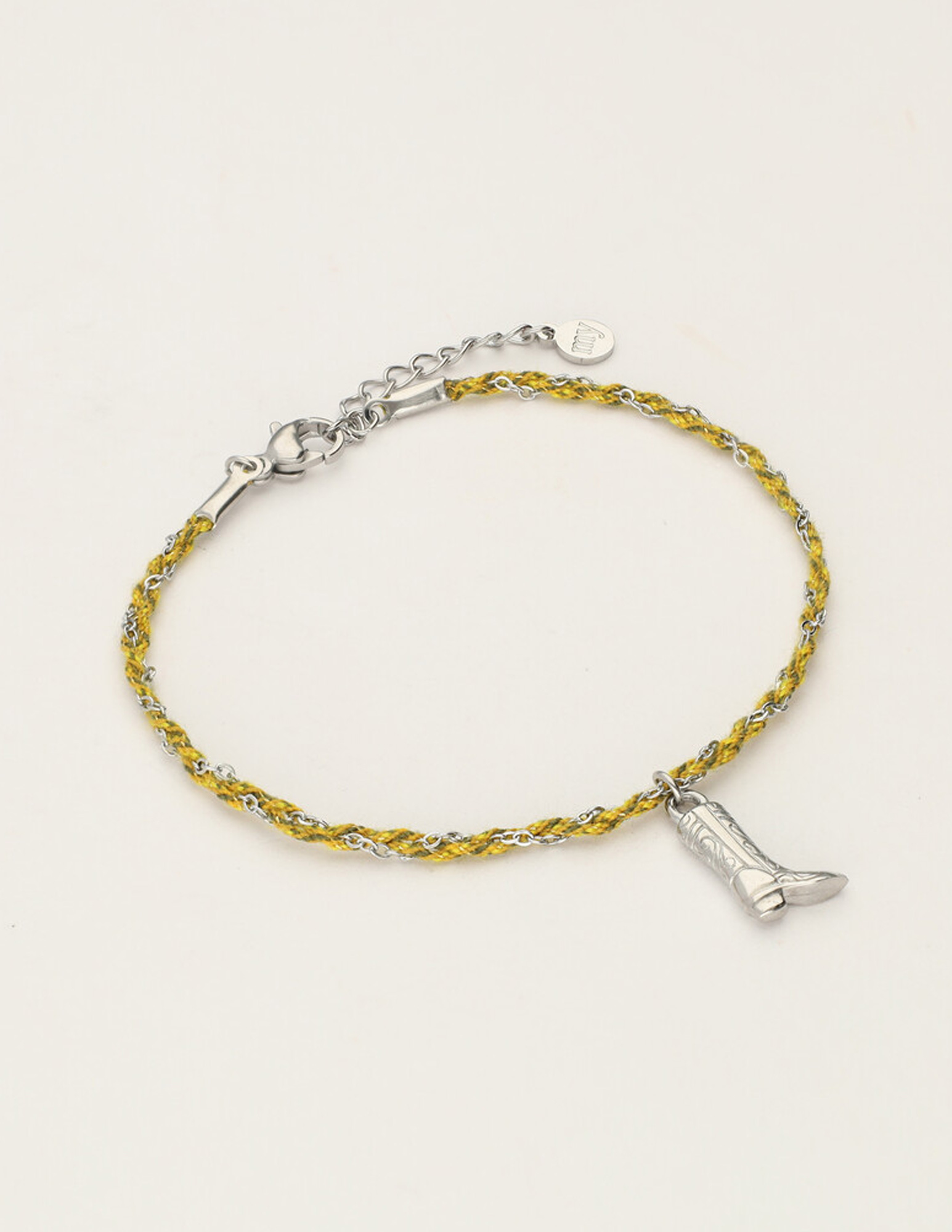 My Jewellery Sunrocks koord armband laars MJ12210 Zilver