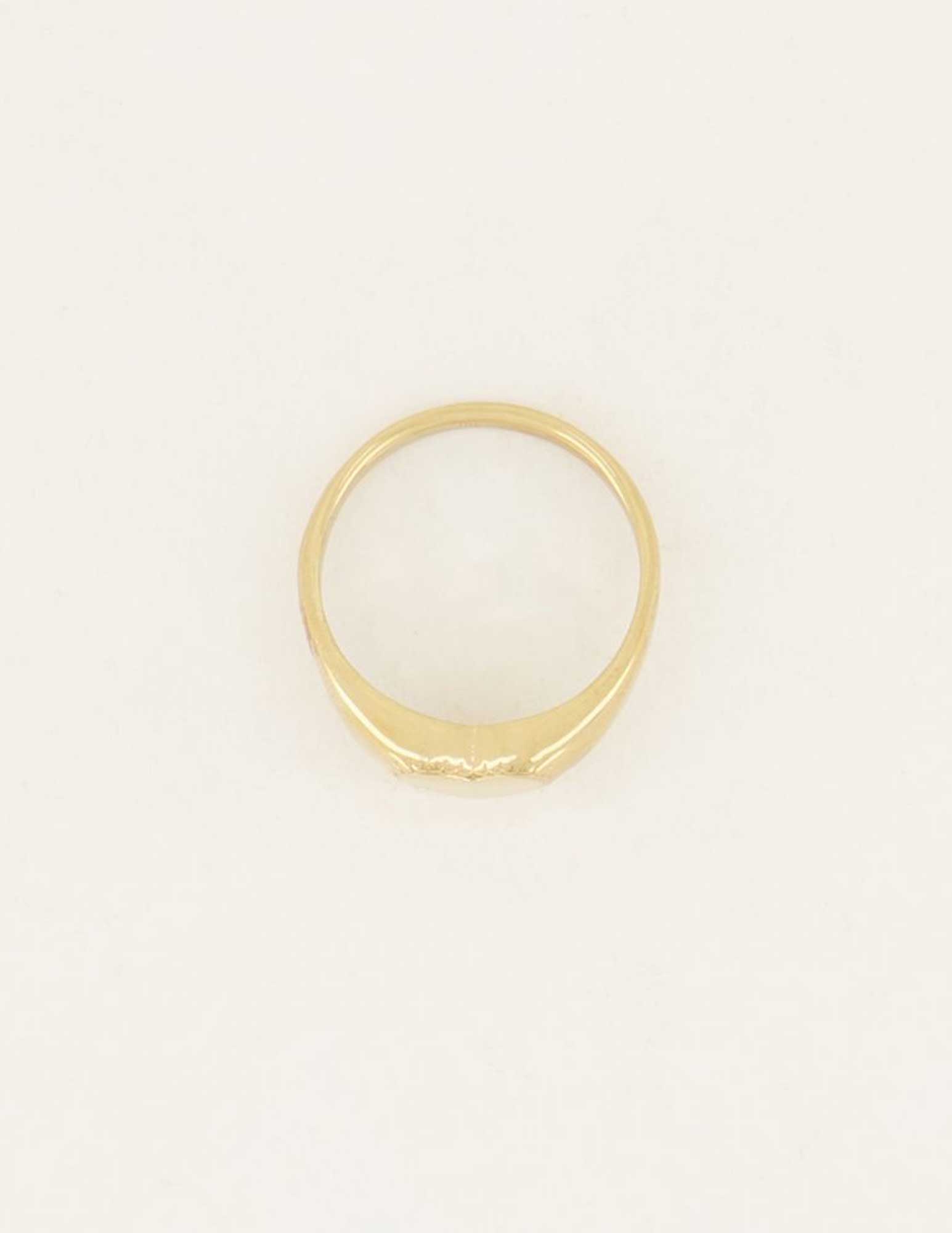 My Jewellery Zegelring met hartje MJ05610 Goud