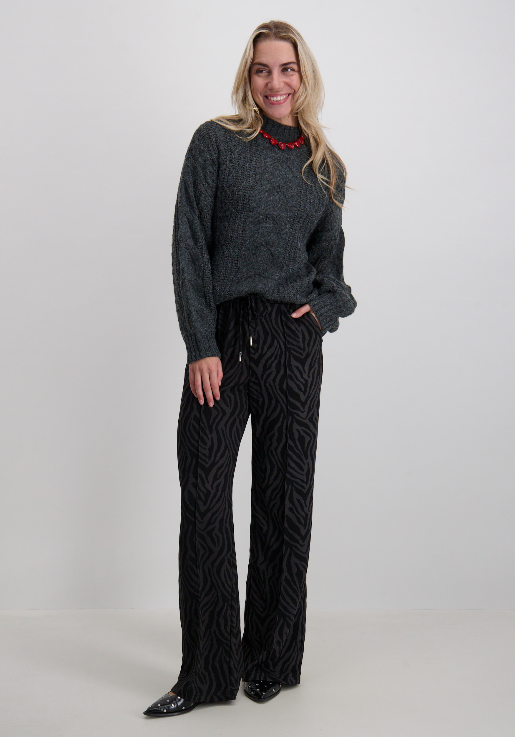 Lofty Manner Broek Ida QK37 Grijs