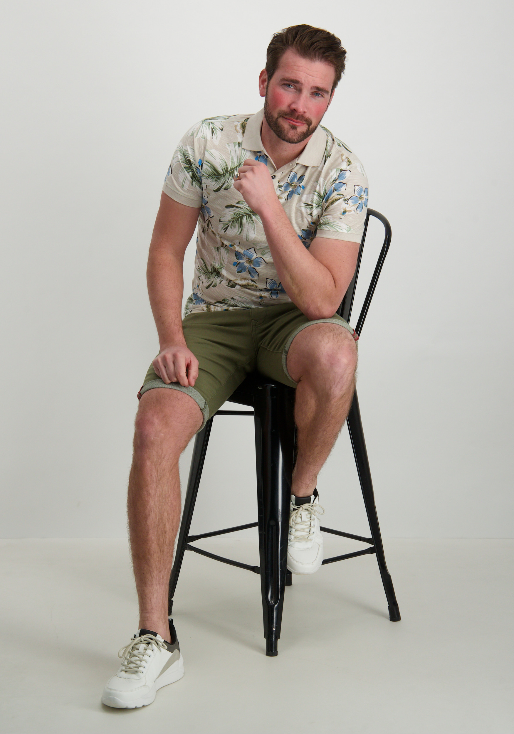 Petrol Polo all-over print M-1050-POL908 Beige