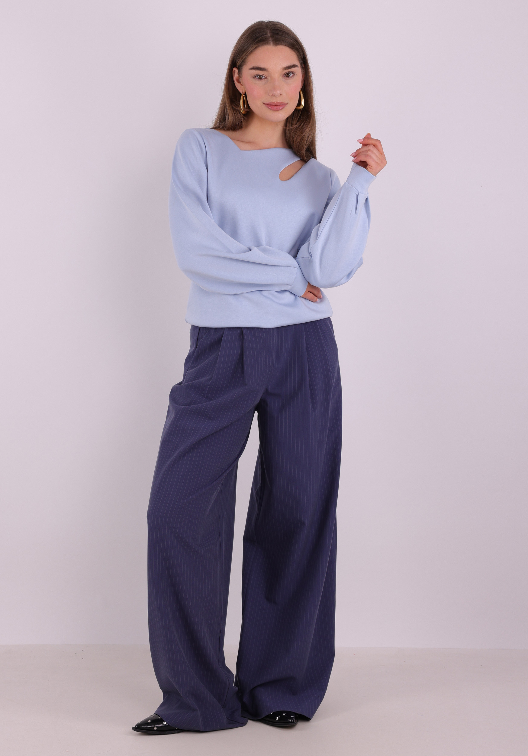 Aaiko BV Sweater EVELYN VIS 436 Licht blauw