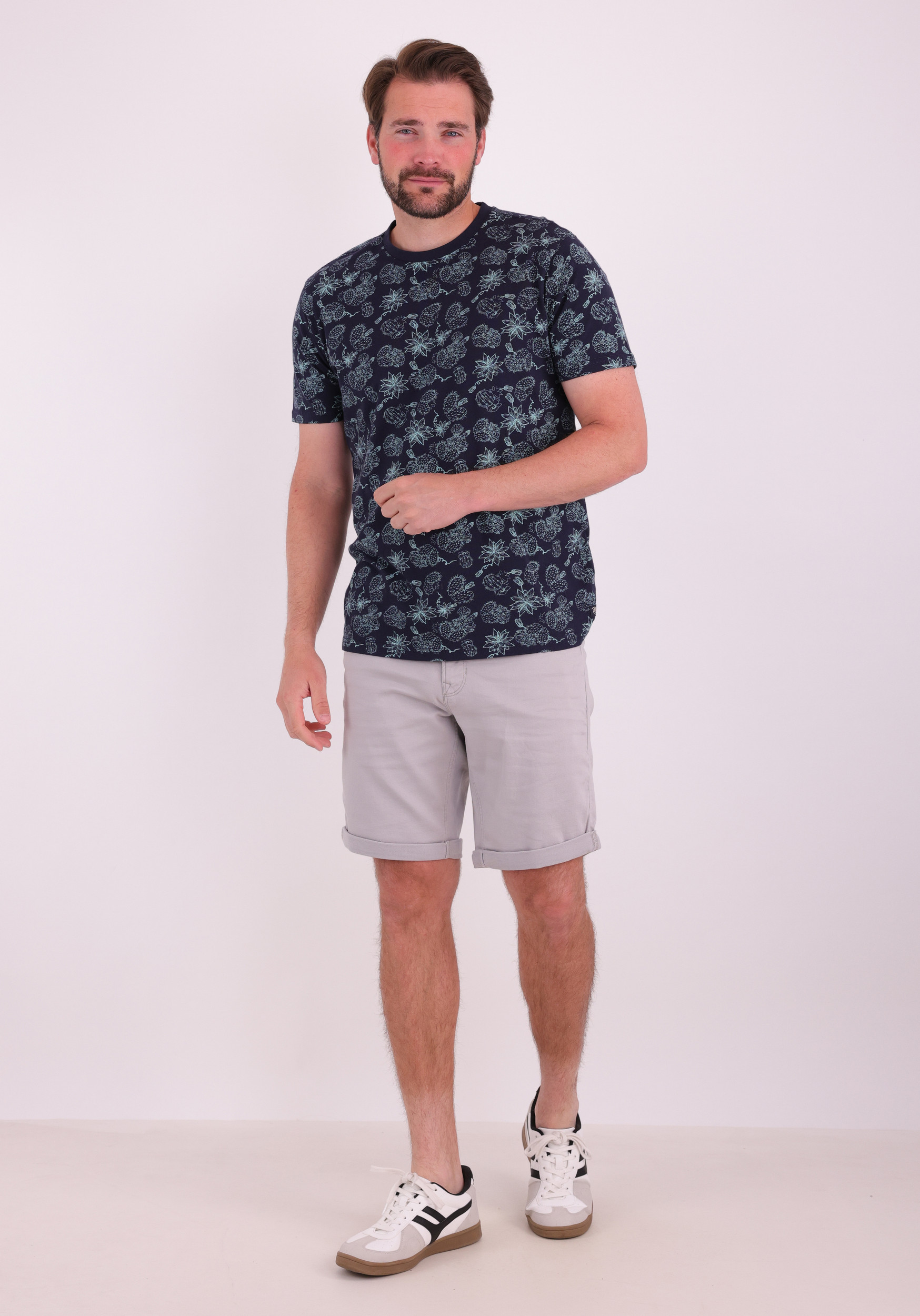 Petrol T-shirt M-1060-TSR264 Donker blauw