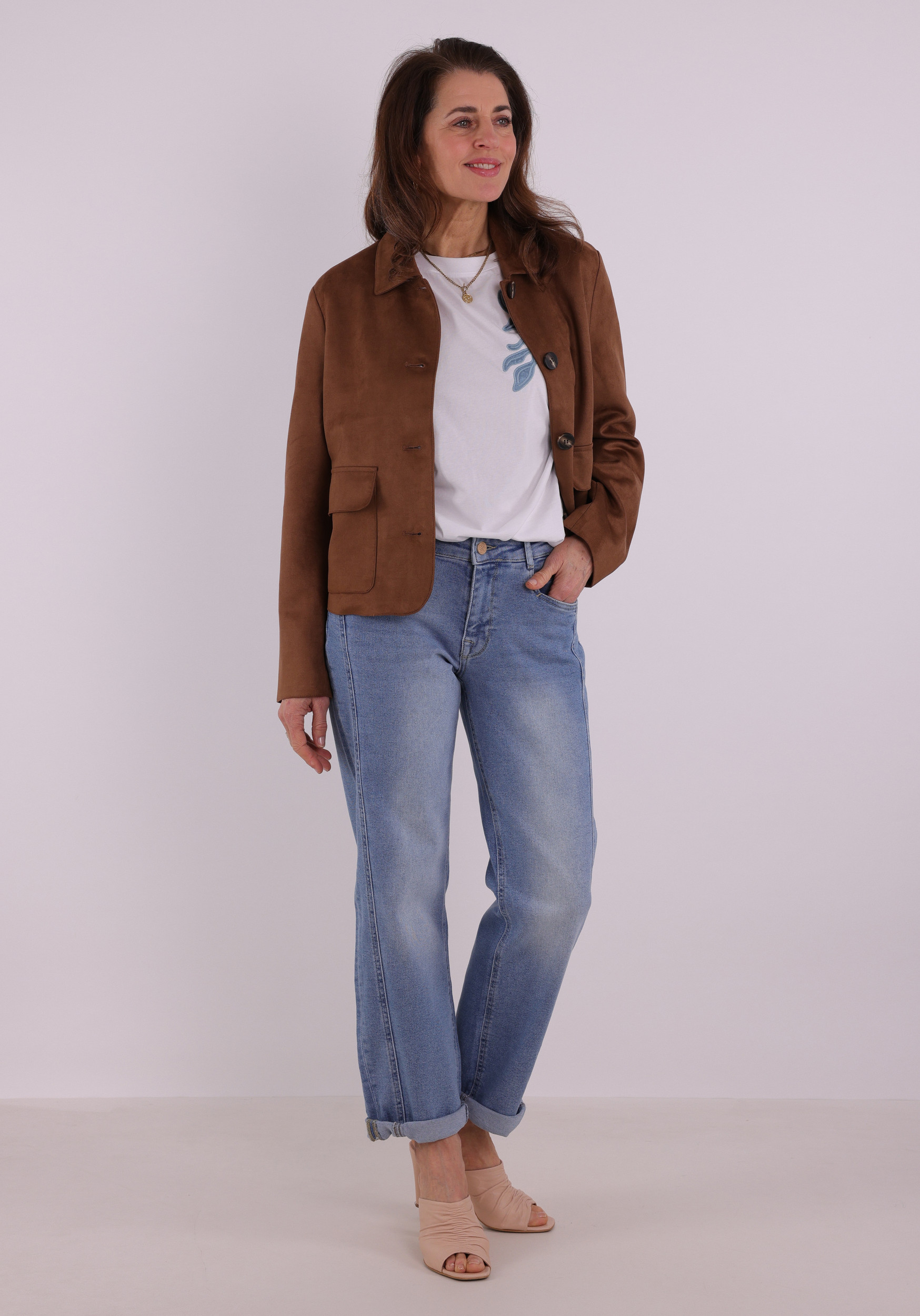 Jansen Amsterdam T-shirt RILEY SS26 Licht blauw