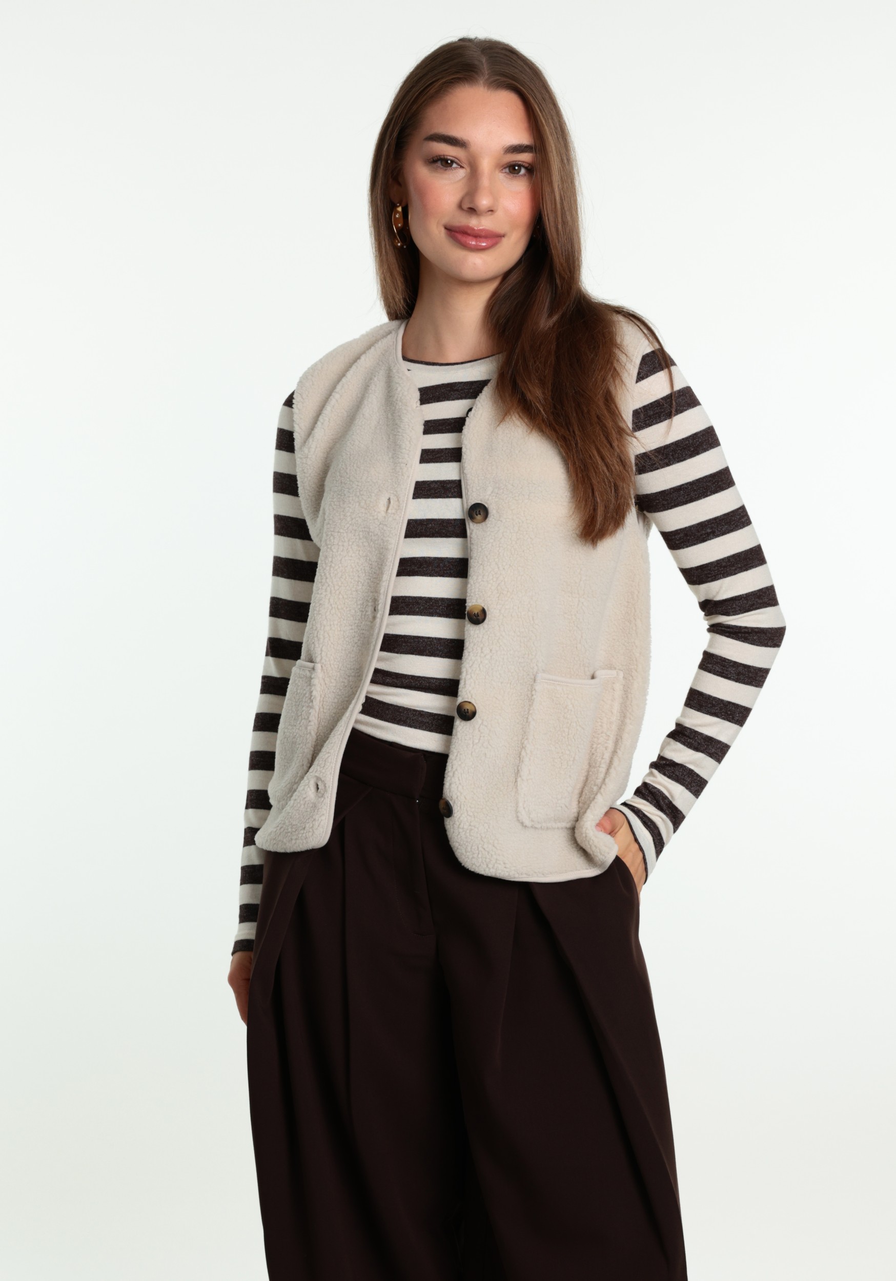 FREE|QUENT Gilet 207624 Beige