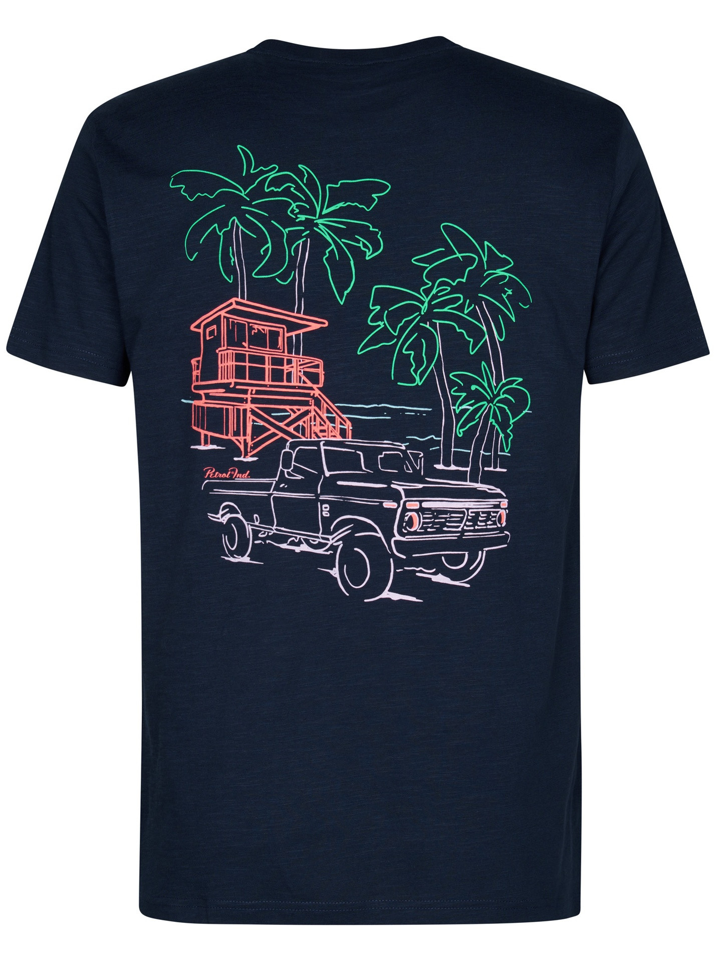 Petrol T-shirt M-1050-TSR647 Donker blauw