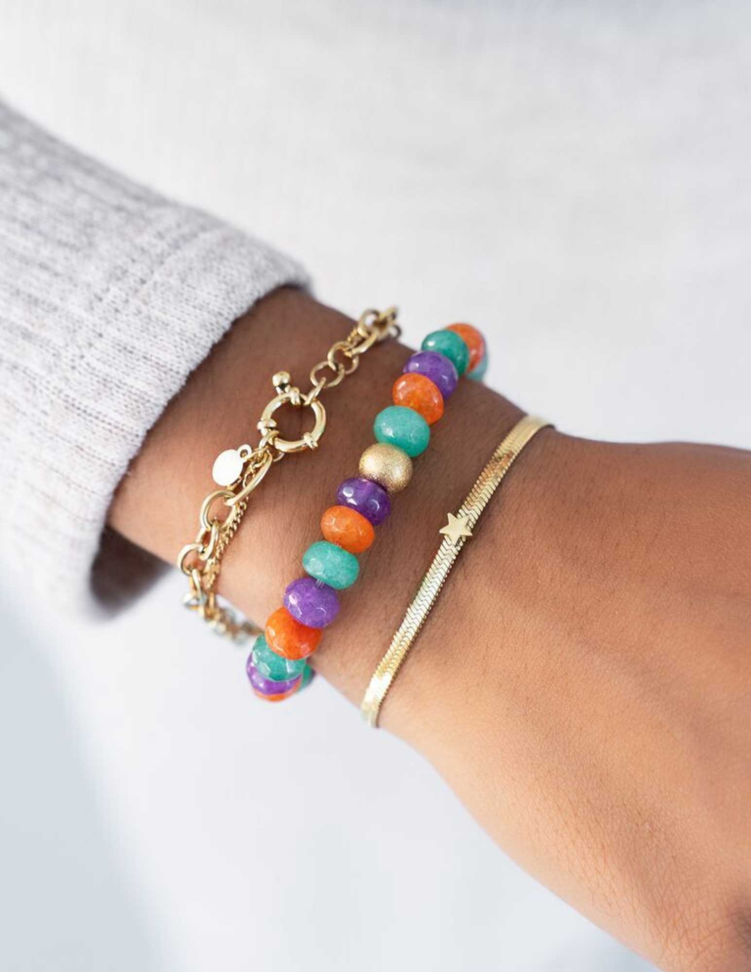 My Jewellery Dubbele schakelarmband MJ09413 Zilver