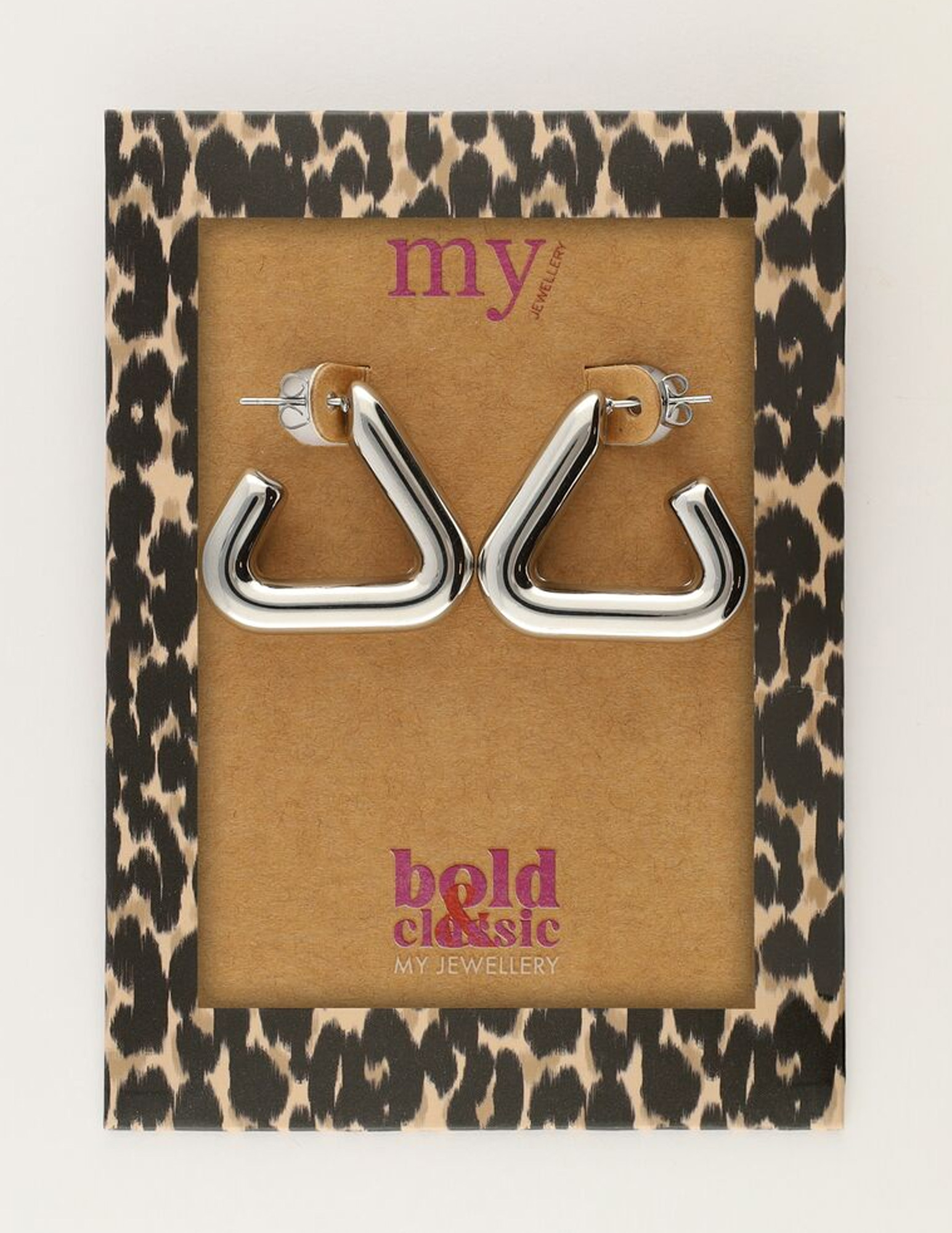 My Jewellery Bold oorringen triangel MJ11523 Zilver