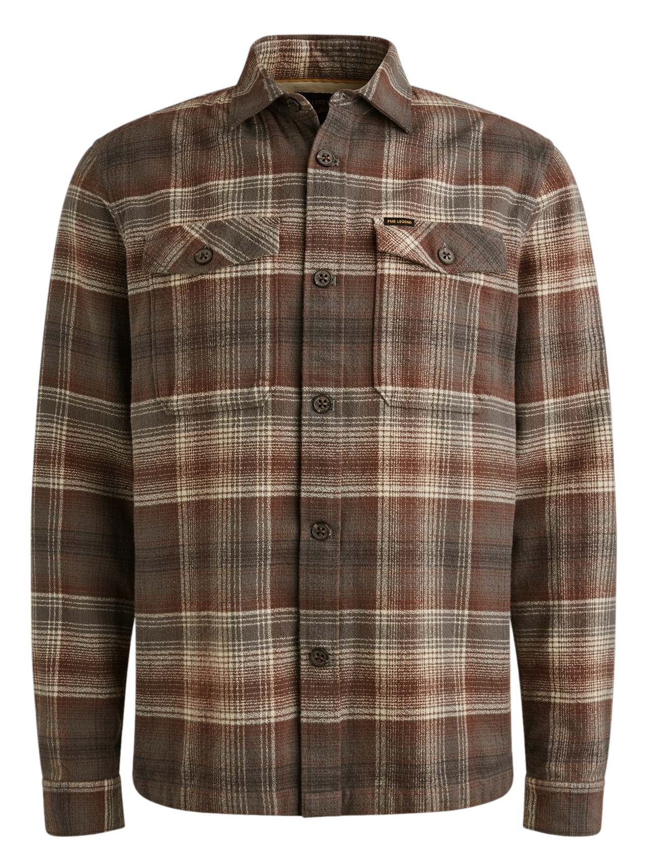PME Legend Overshirt gerruit PSI2509244 Bruin
