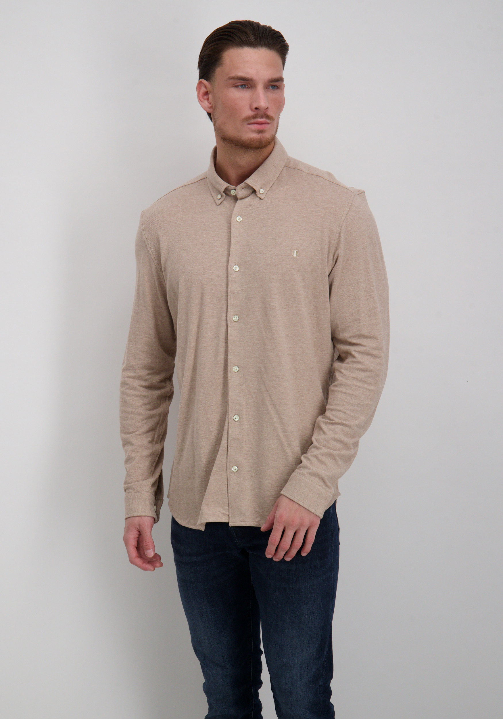 Jack & jones Overhemd Blublake 12284463 Beige