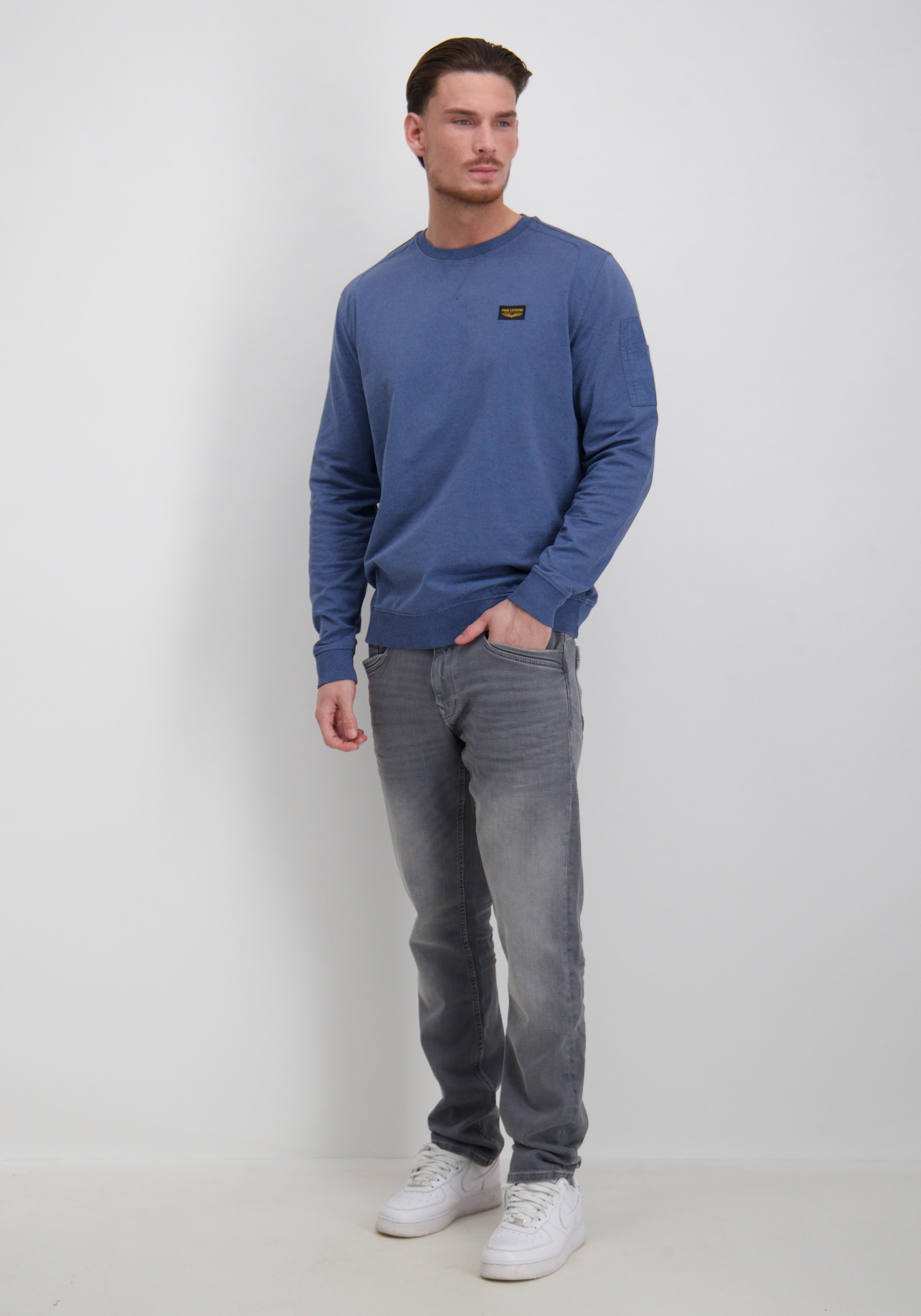 PME Legend Sweater American classic PLS2511499 Raf blauw