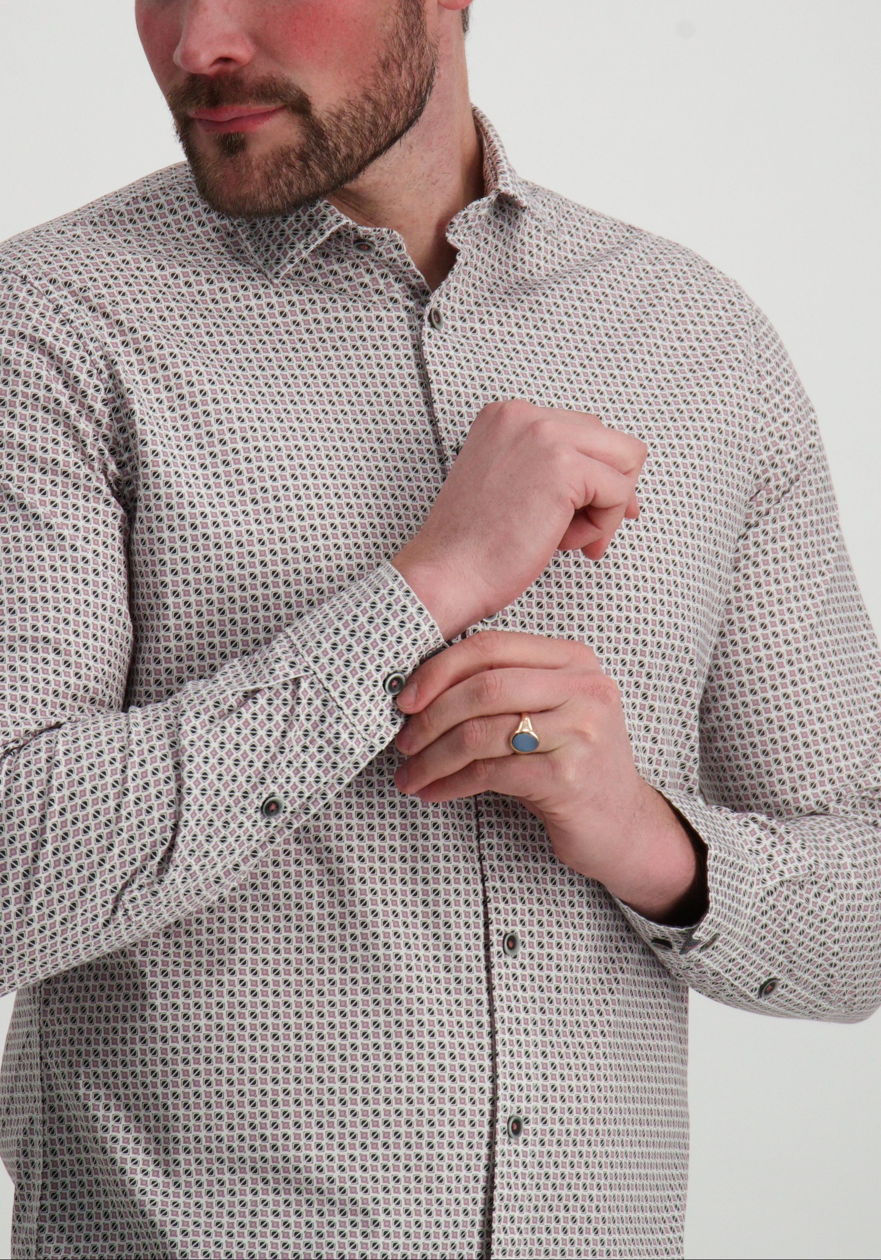 No Excess Overhemd all-over print 27450234 Rose