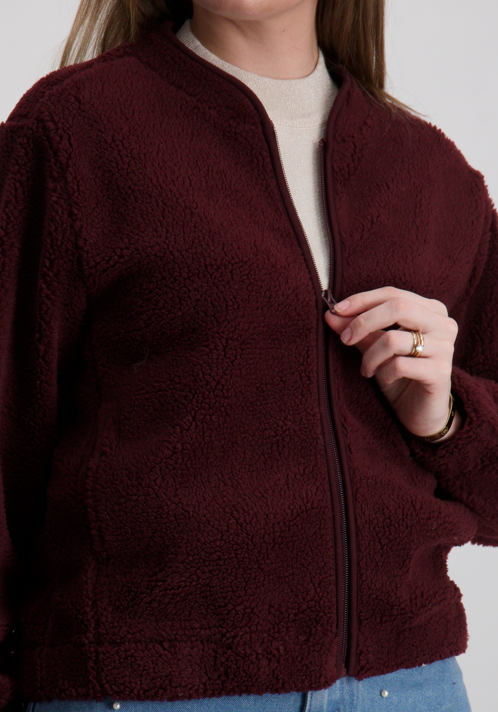 FREE|QUENT Bomberjacket Teddy 207639 Bordeaux