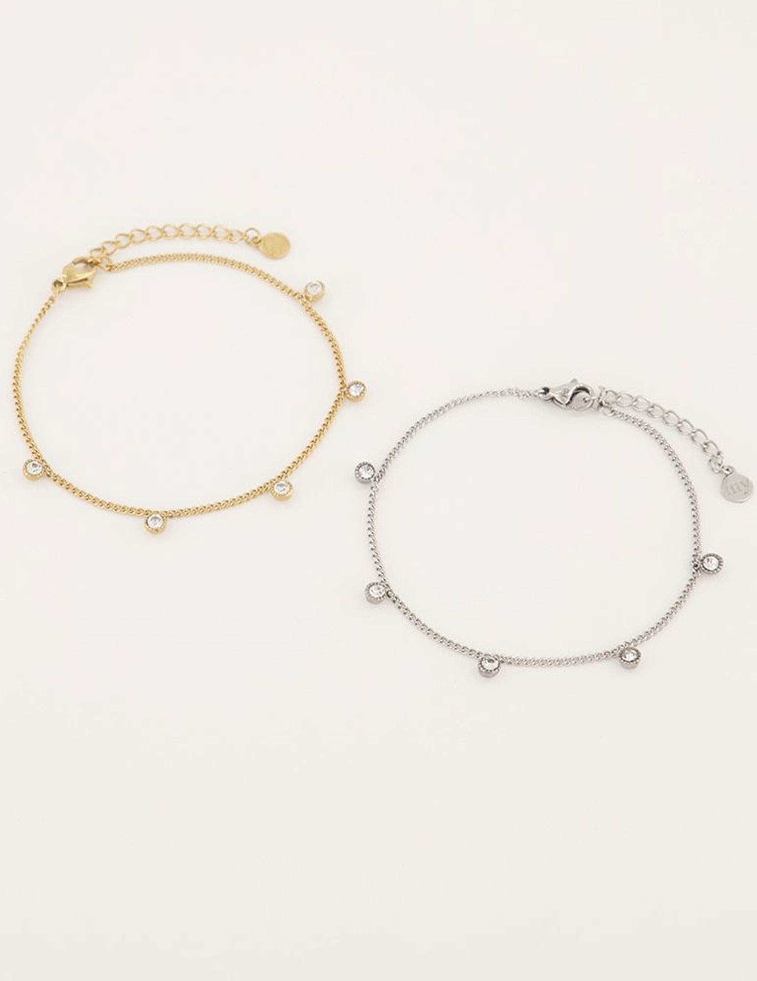 My Jewellery Armband met strass steentjes MJ04797 Zilver