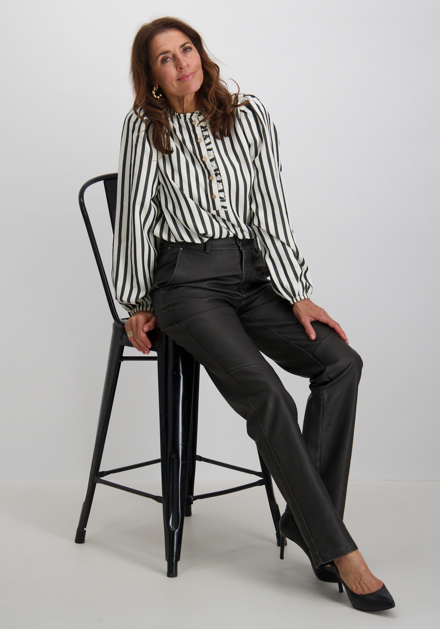 FREE|QUENT Blouse Noto 204913 Zwart/Wit