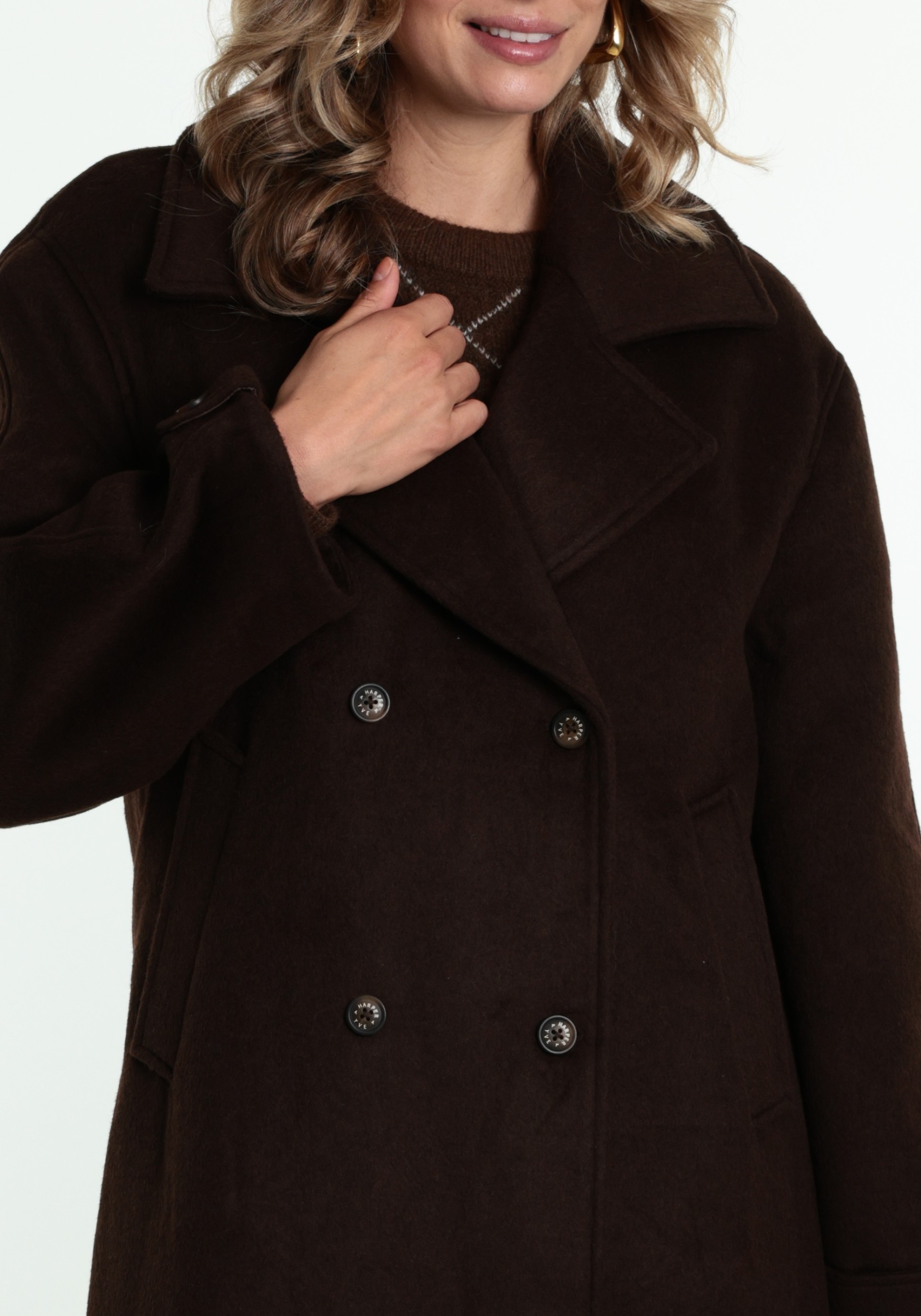 Harper & Yve Manteljas Tina AW6N225 Donker bruin