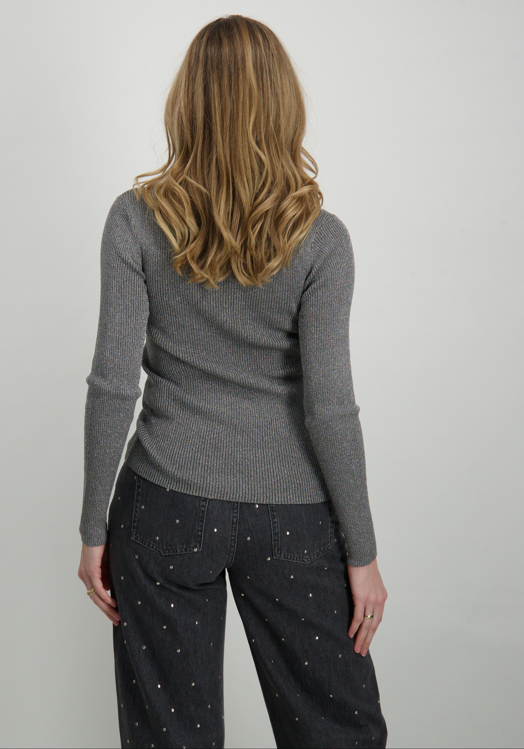 Jacqueline de jonge Trui Bodilla lurex 15335494 Grijs