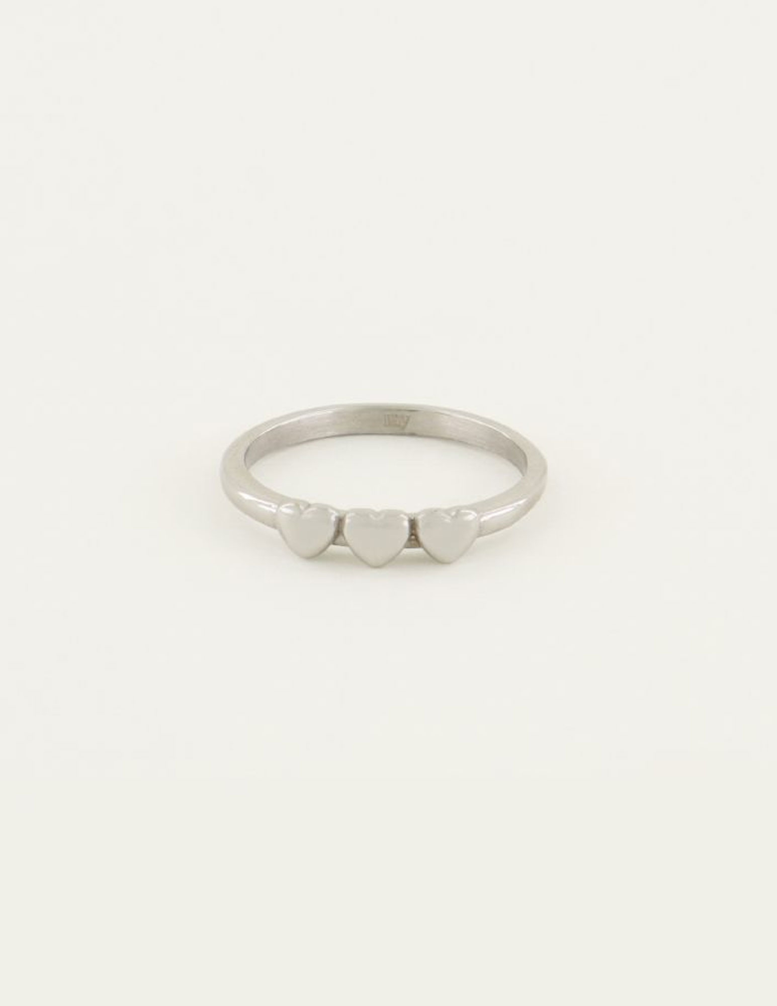 My Jewellery Ring met drie hartjes MJ04454 Zilver