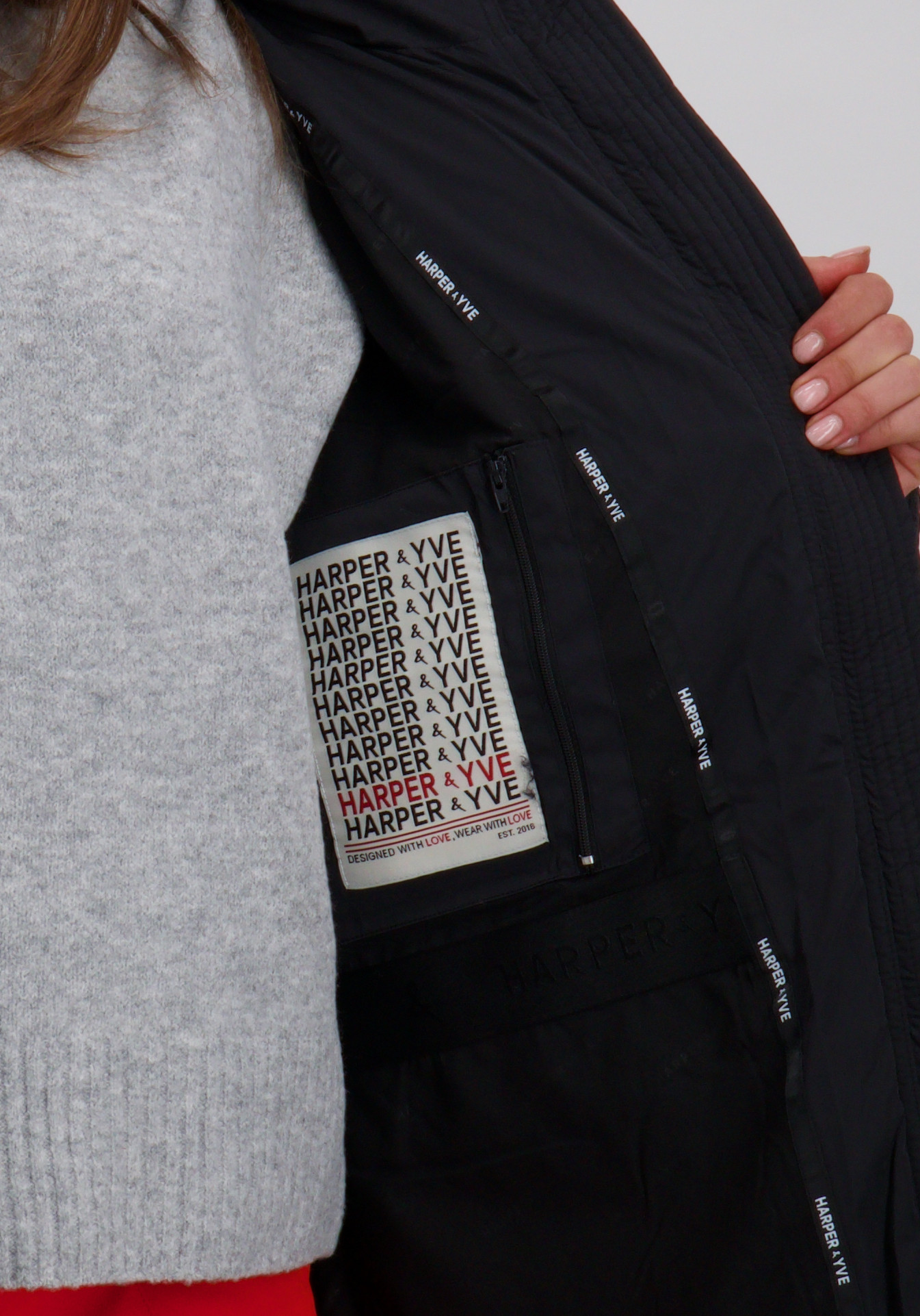 Harper & Yve Winterjas Yitty AW25N224 Zwart