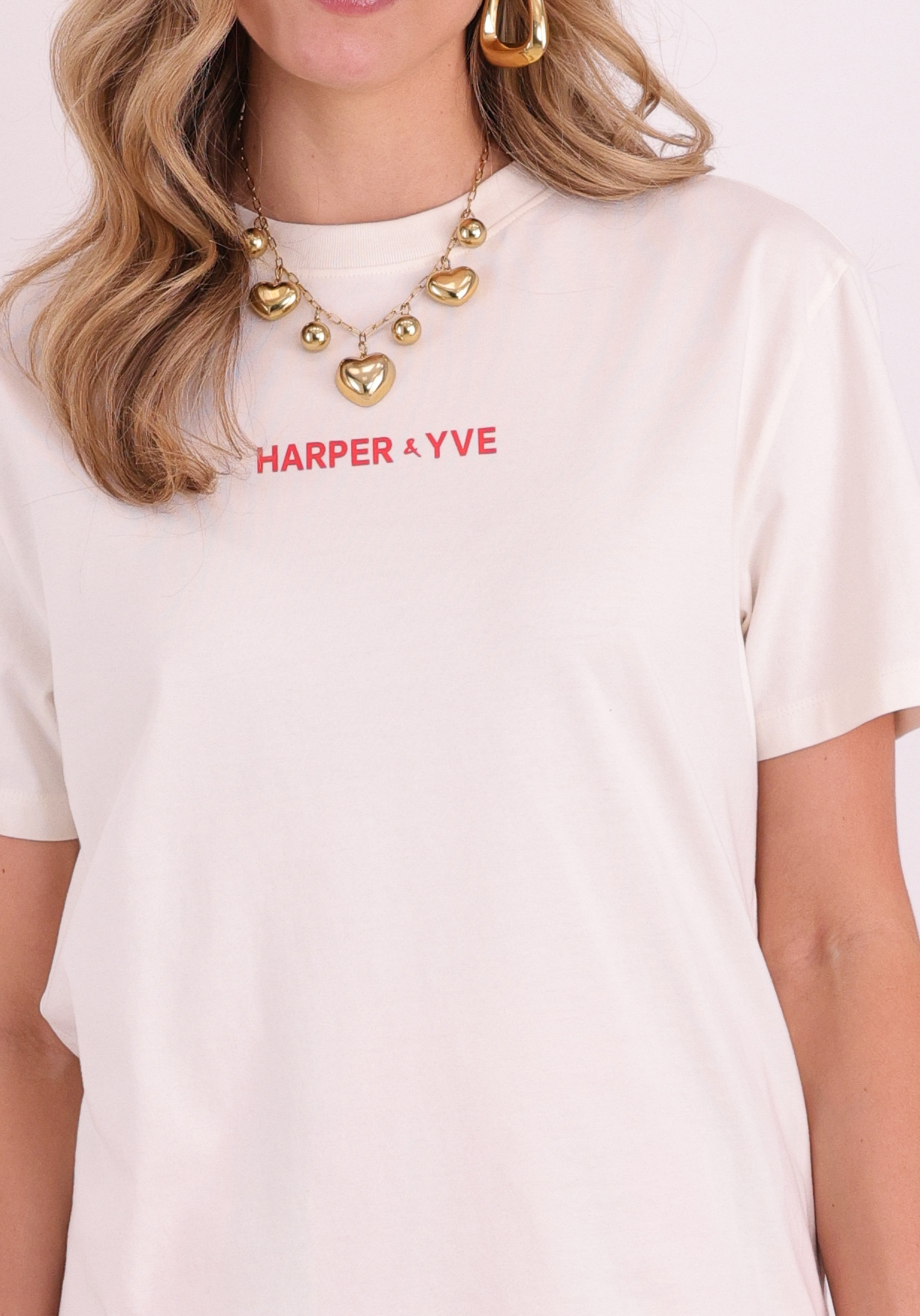 Harper & Yve T-shirt Mexican back SS6Y308 Ecru