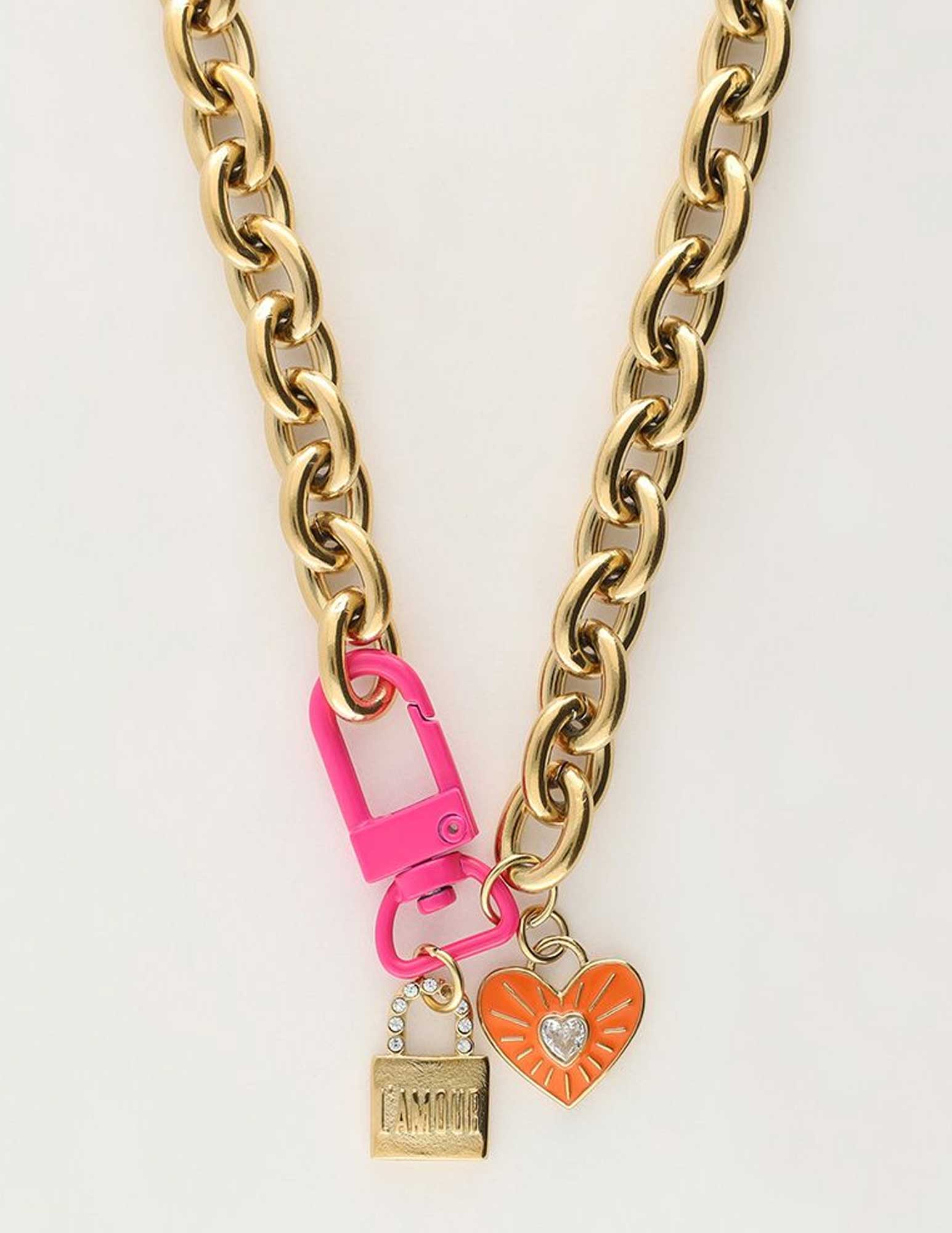 My Jewellery Candy statement ketting met bedels MJ08350 Goud