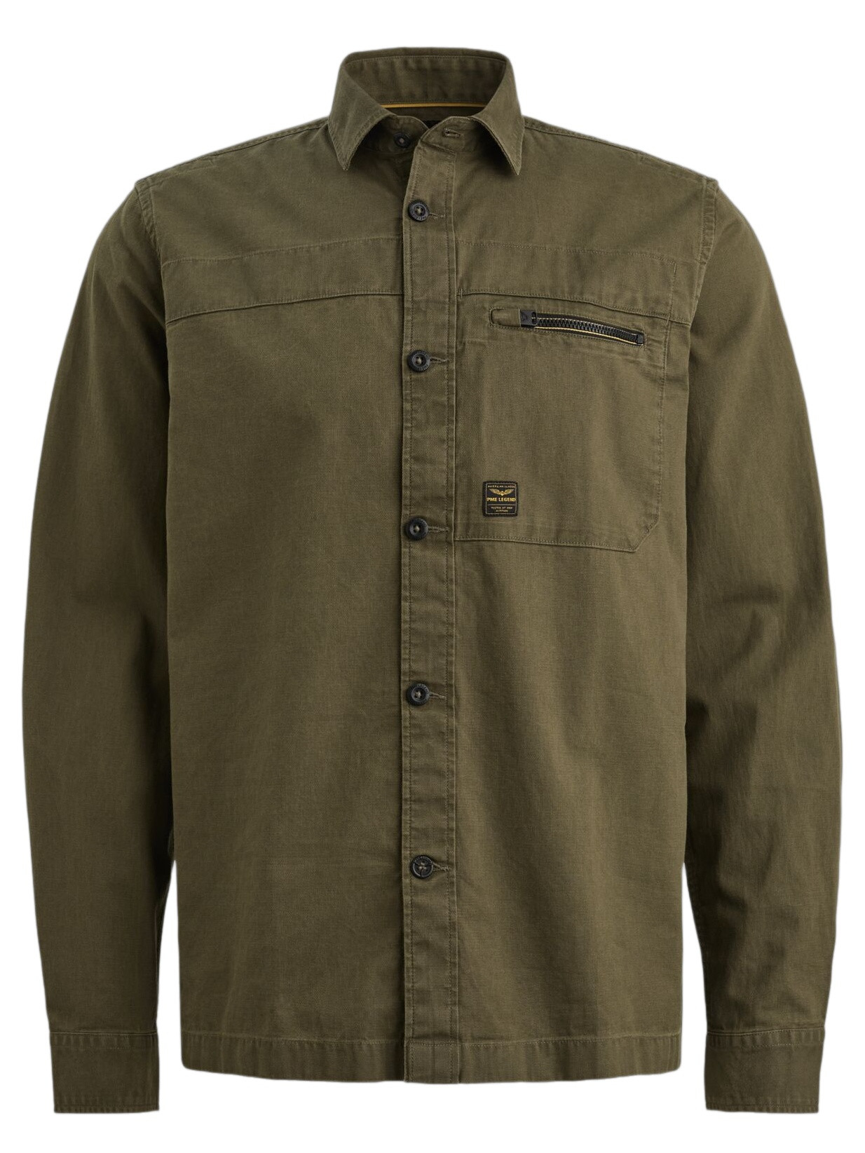 PME Legend Overhemd fine PSI2602220 Midden groen