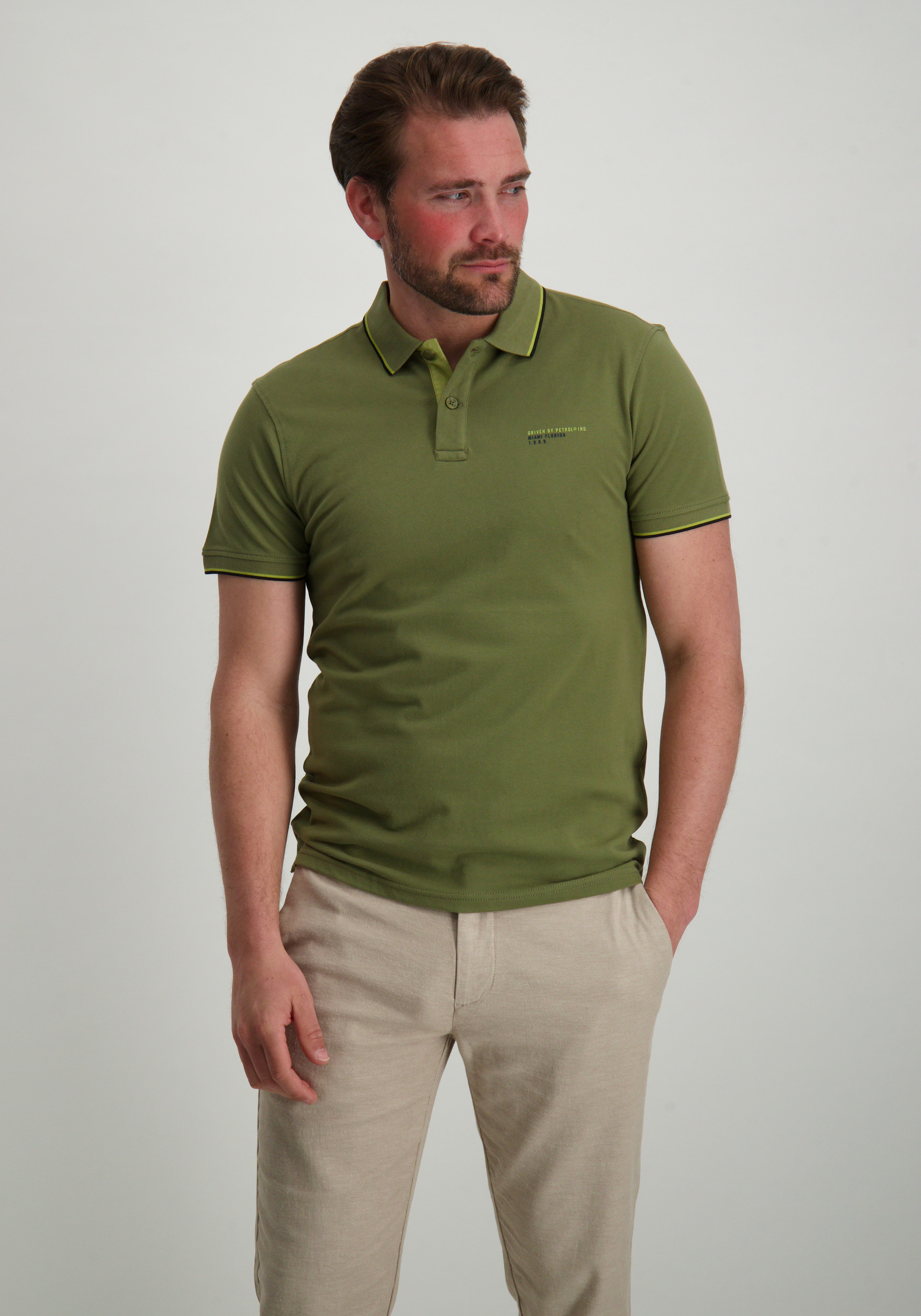 Petrol Polo M-1050-POL102 Leger Groen