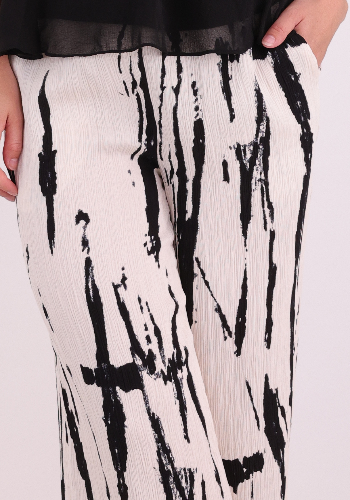 Culture Broek Ora 50113134 Zwart/Wit