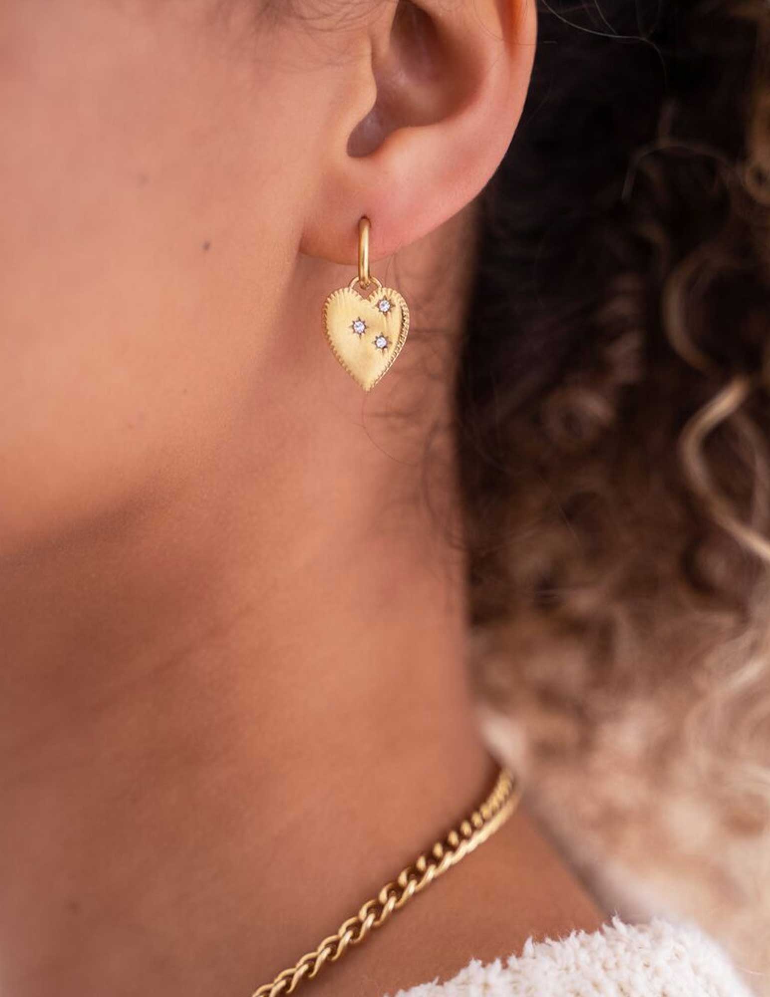 My Jewellery Oorbellen Sunchasers met hart MJ08023 Zilver