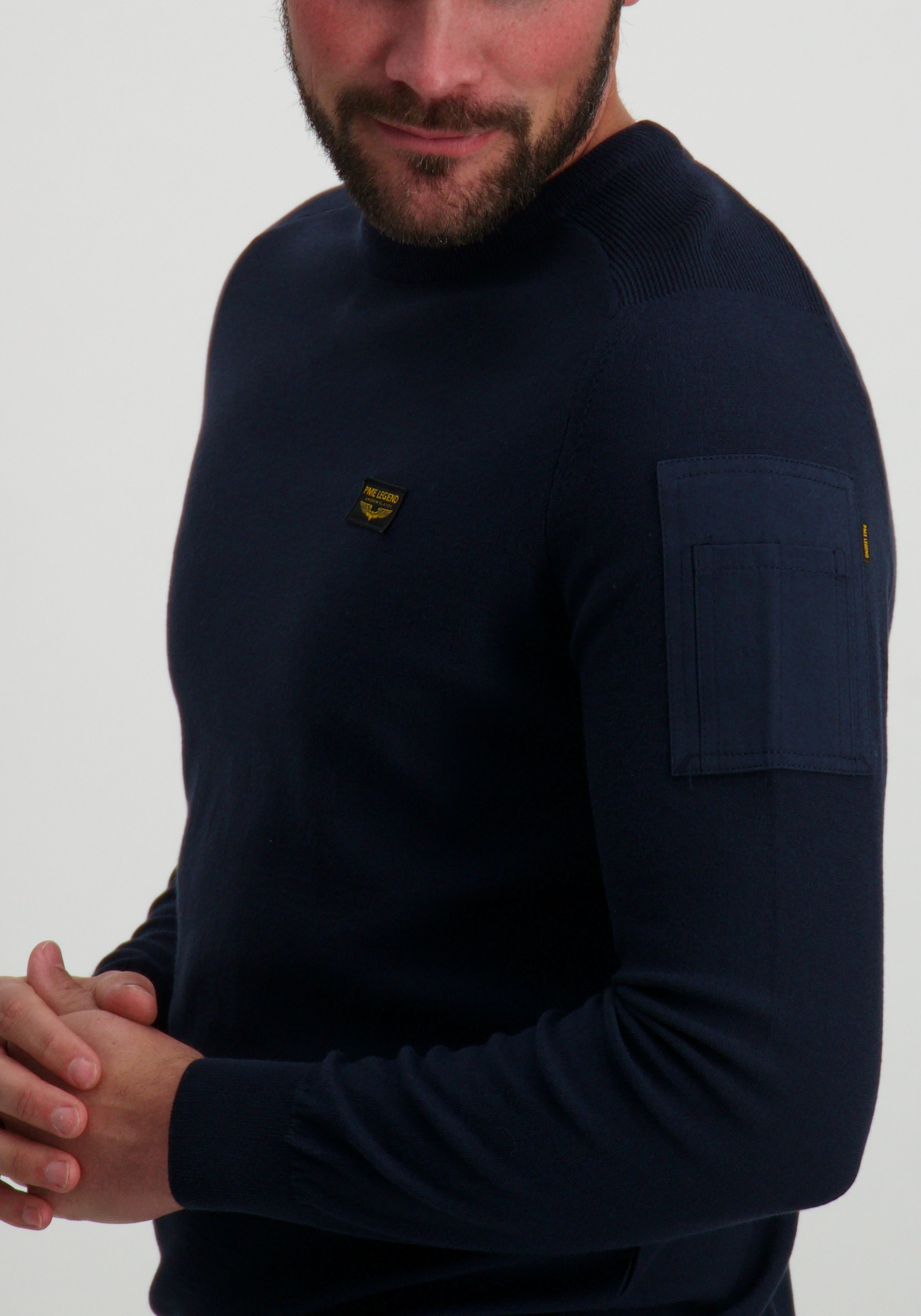 PME Legend Trui American classic buckley PKW0000331 Donker blauw