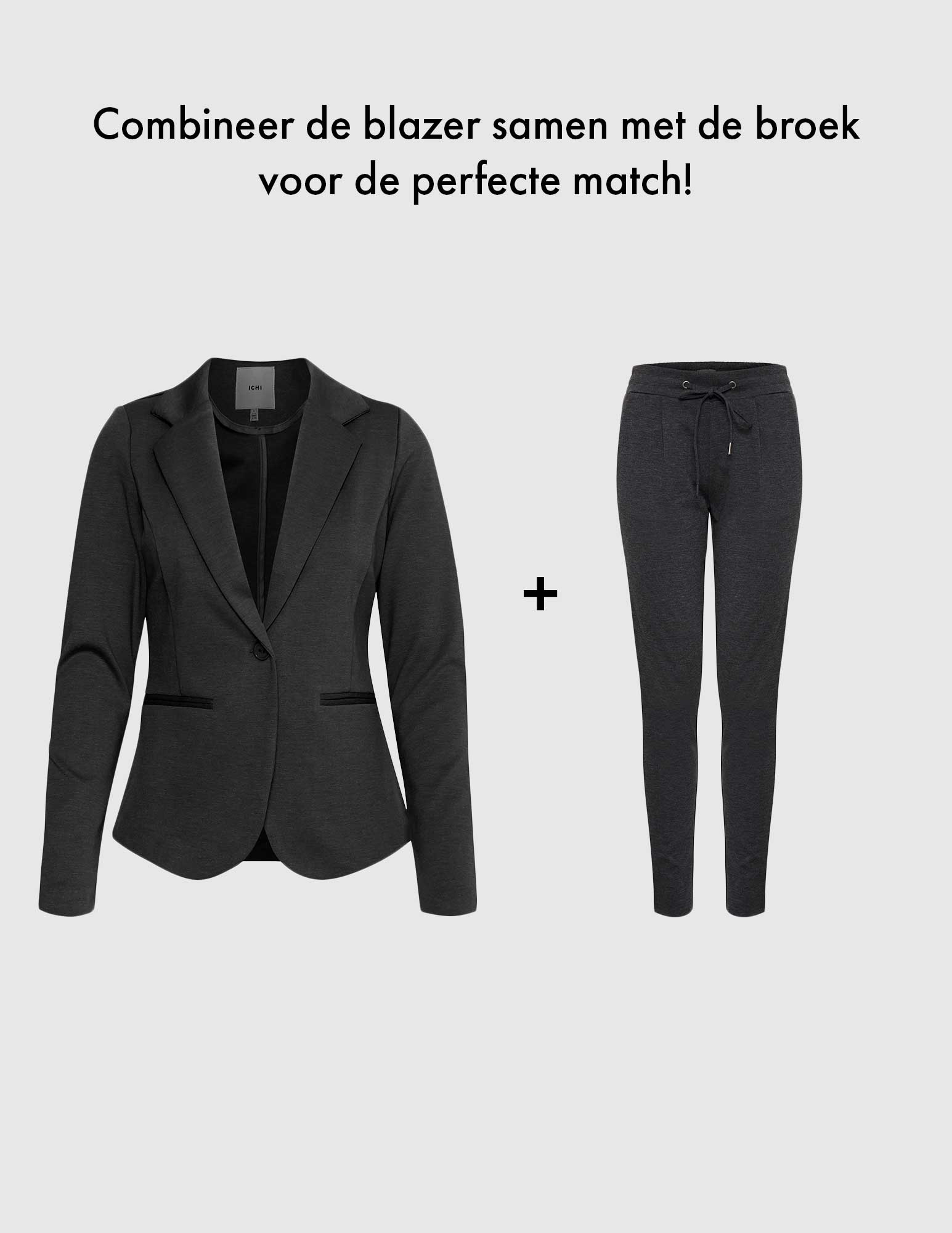 Ichi Blazer Kate 20101801 Donker Grijs
