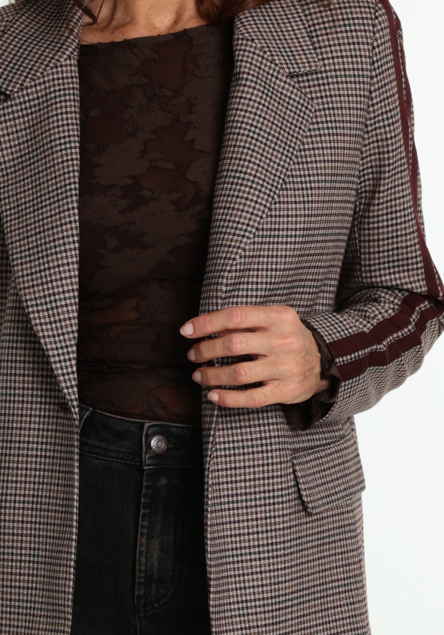 Geisha Blazer geruit 65575-32 Bordeaux