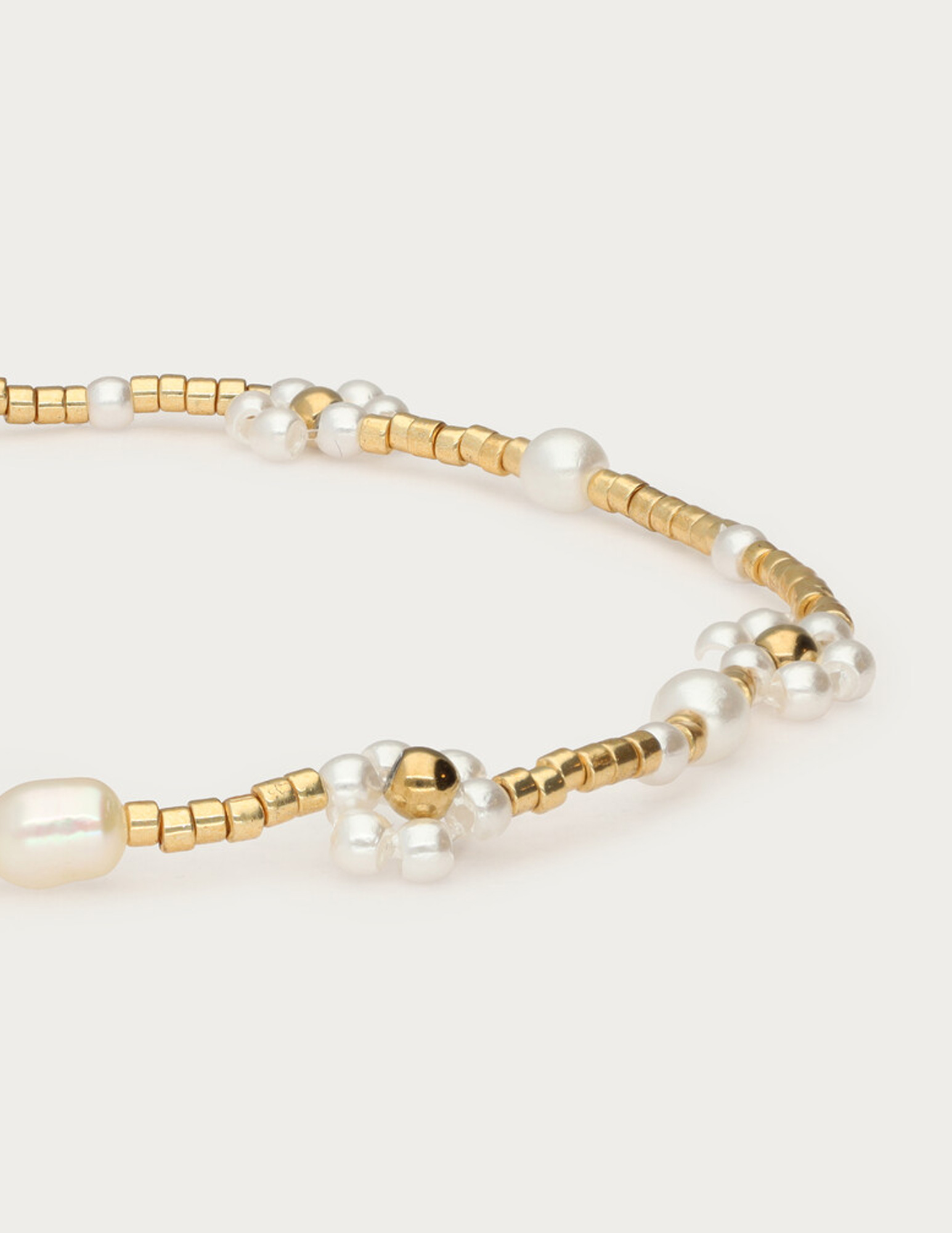 My Jewellery Botanical elastieken armband met bloemen MJ14913 Goud