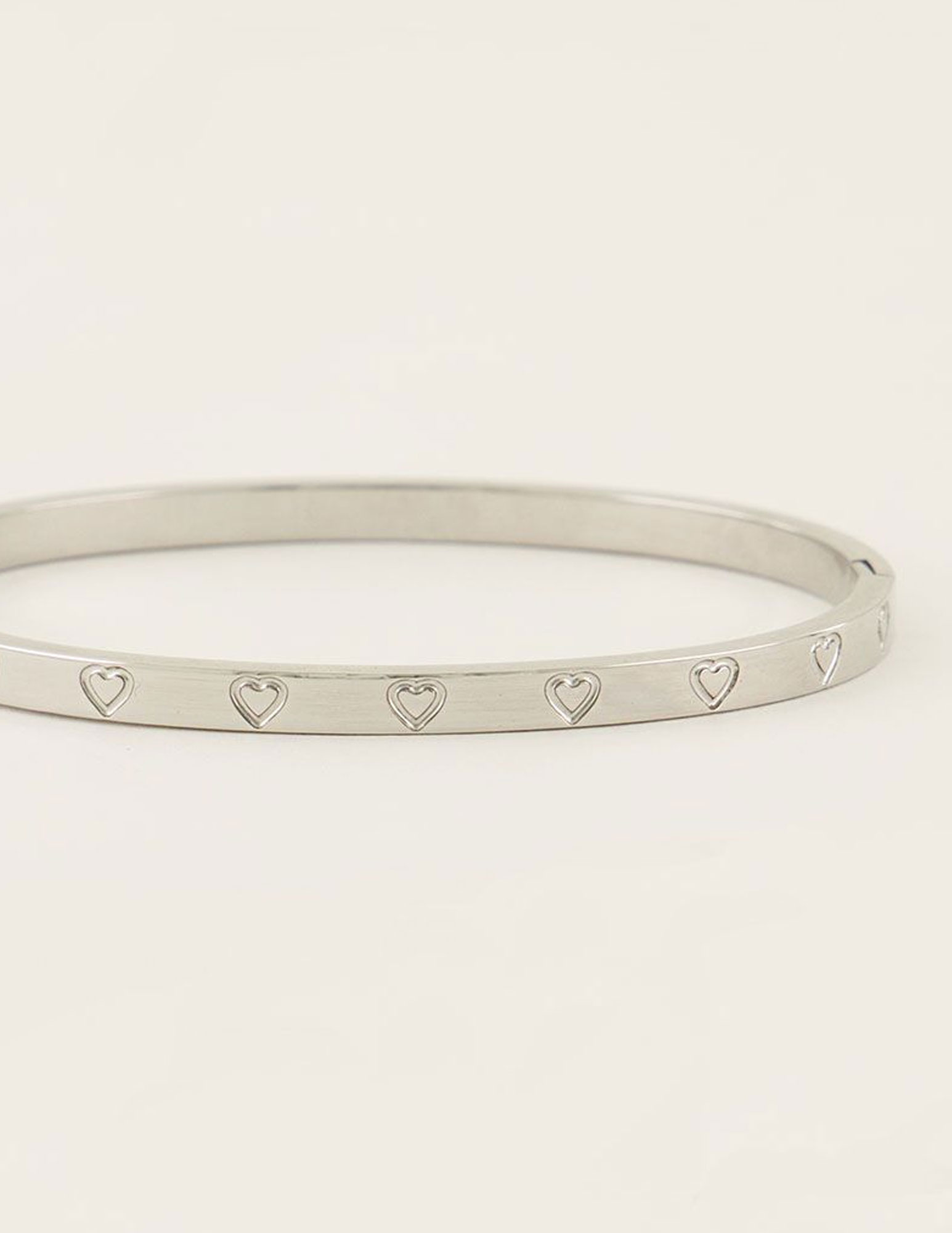 My Jewellery Bangle engraved hearts MJ07347 Zilver