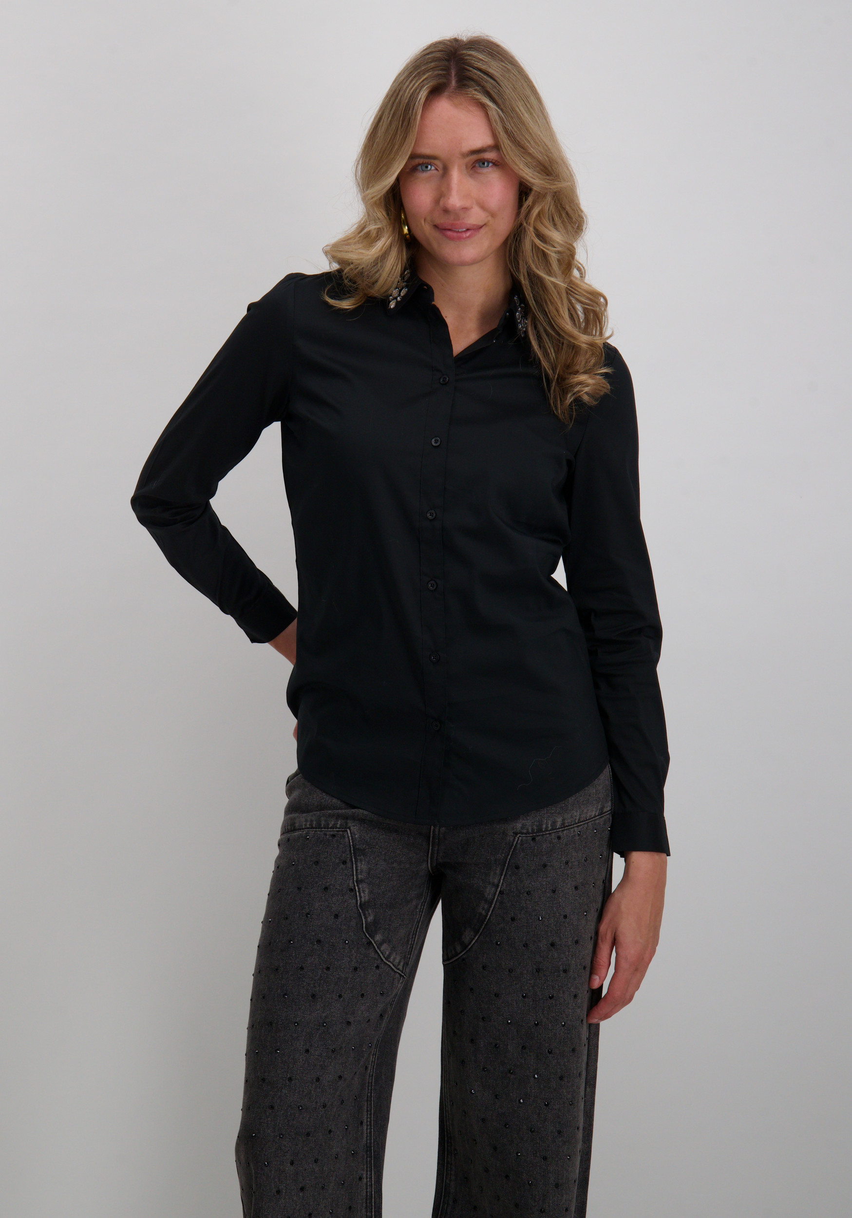 Jacqueline de jonge Blouse Mio 15369952 Zwart