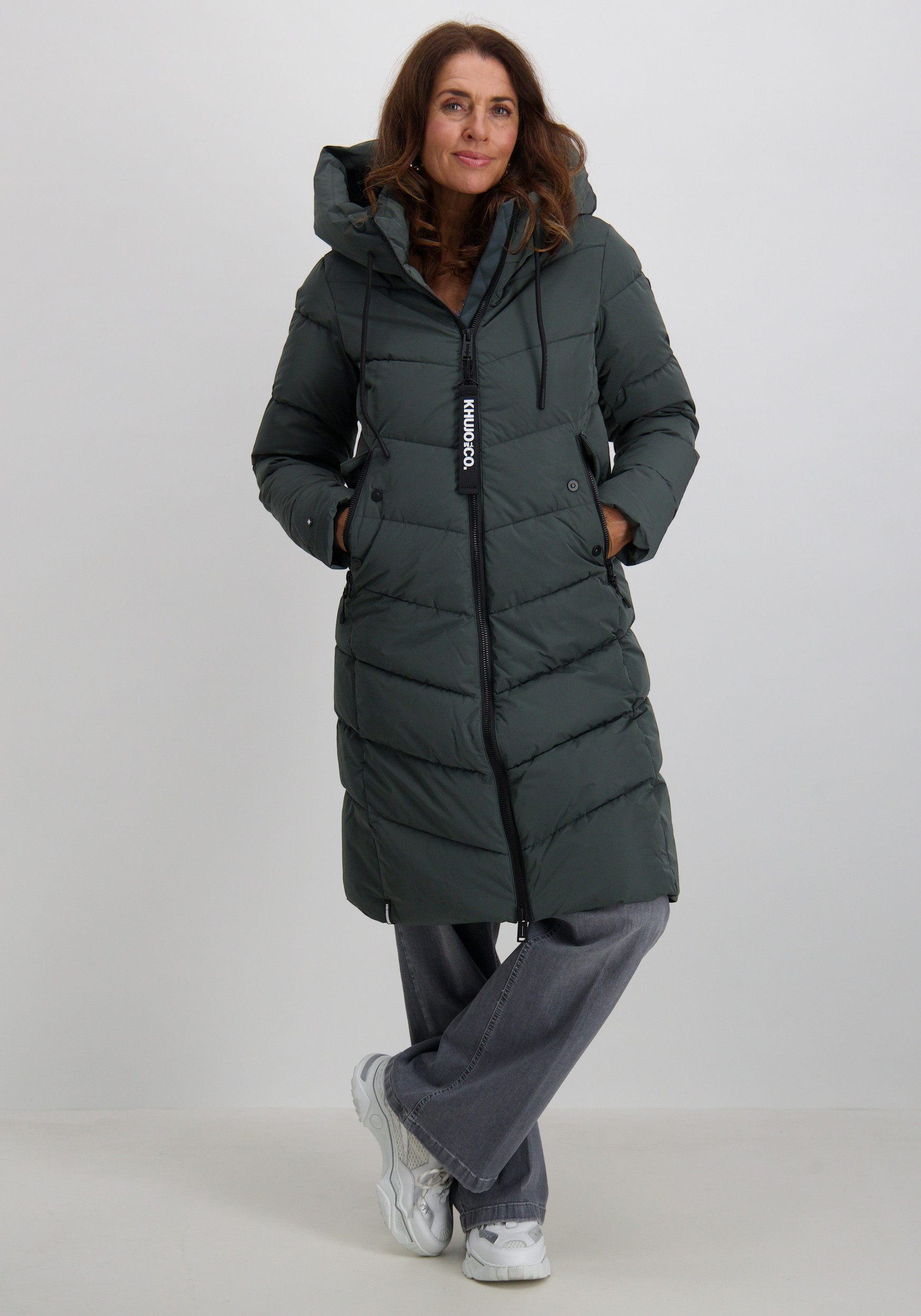KHUJO Winterjas Mikia2 1257CO253 Donker groen