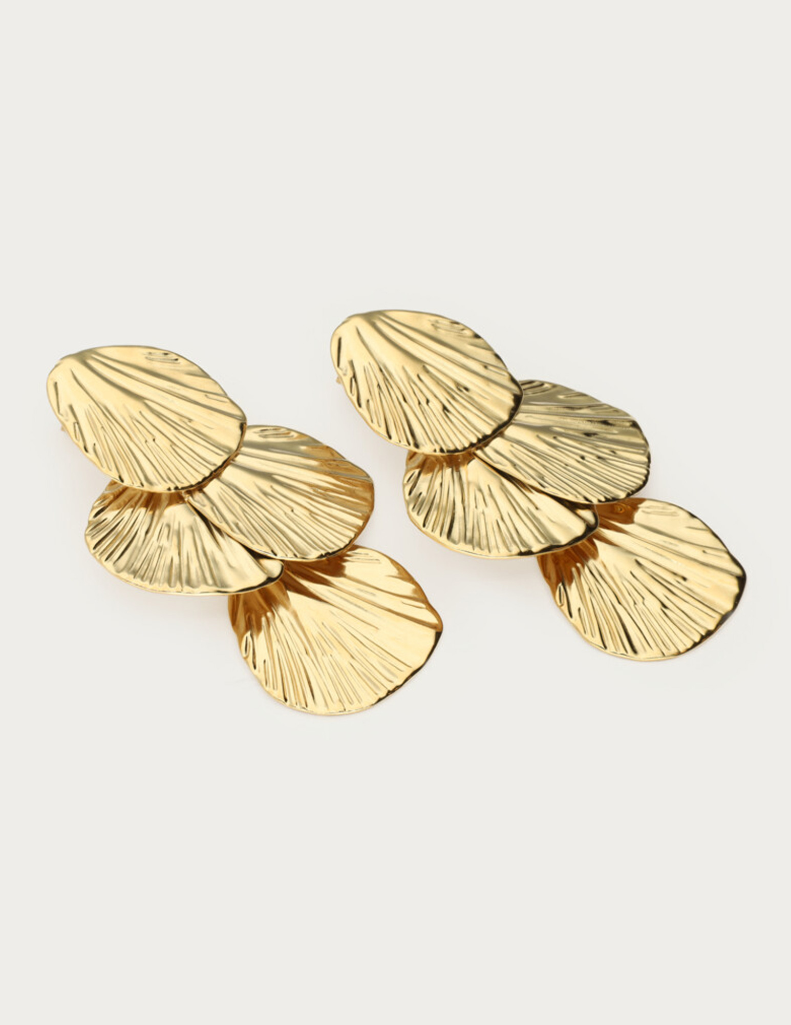 My Jewellery Tropical oorhangers met vier schelpen MJ15621 Goud