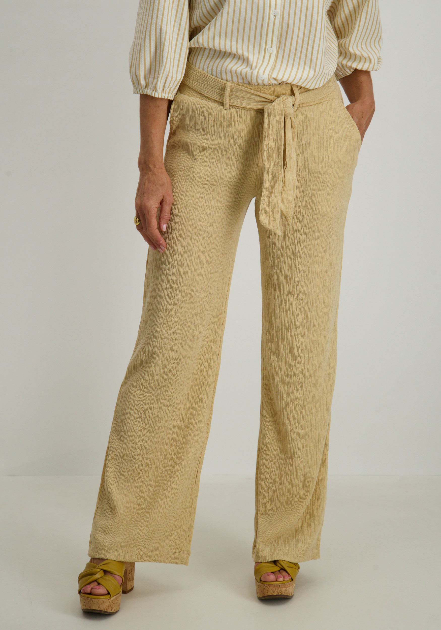 Tramontana Broek met ceintuur K02-16-102 Zand