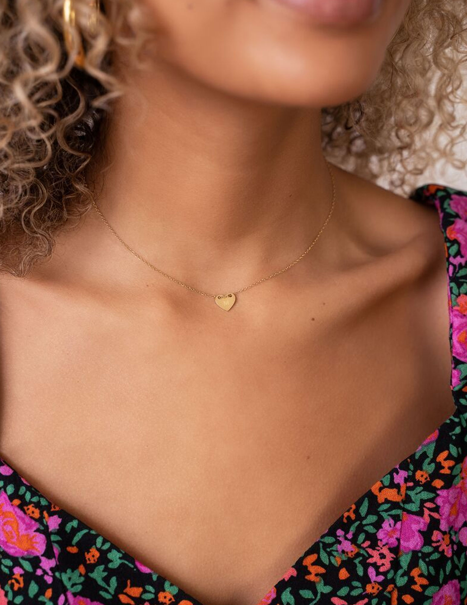 My Jewellery Ketting met initiaal C op hartje MJ07876C Zilver