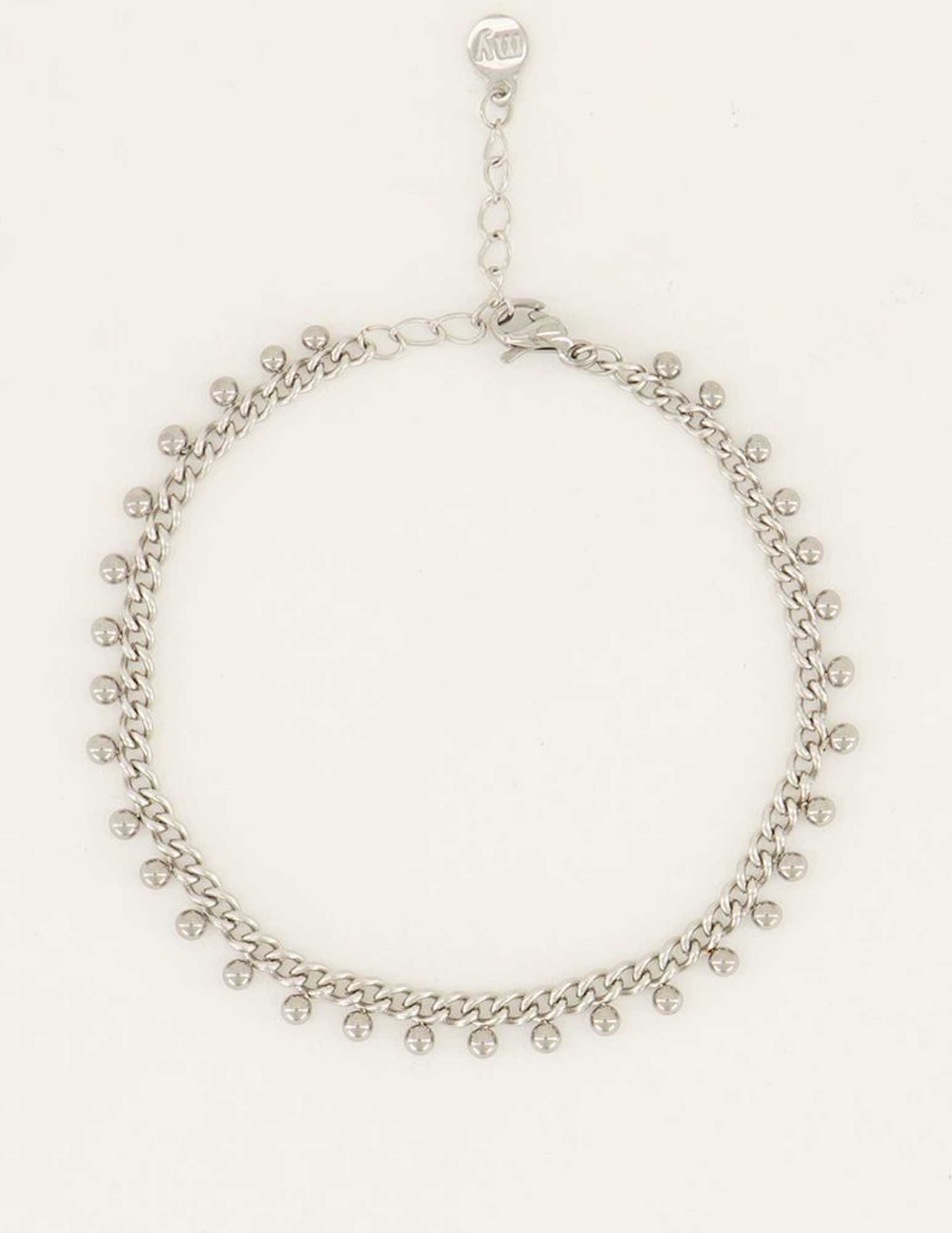 My Jewellery Schakelarmband met bolletjes MJ06812 Zilver